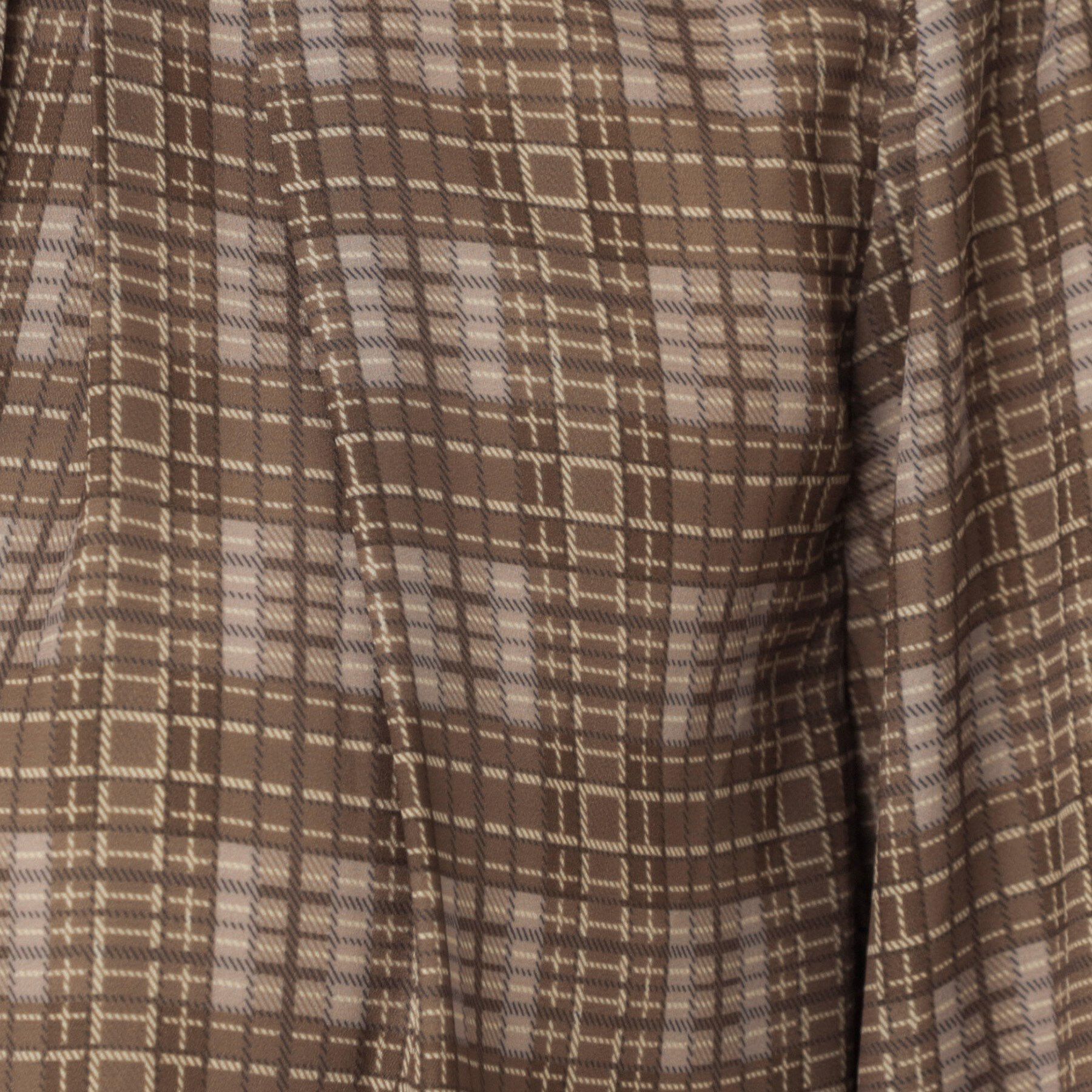 Couture broach「【大人可愛い・パール取り外し・通勤】・タックタイチェック柄ブラウス」|シャツ・ブラウス|