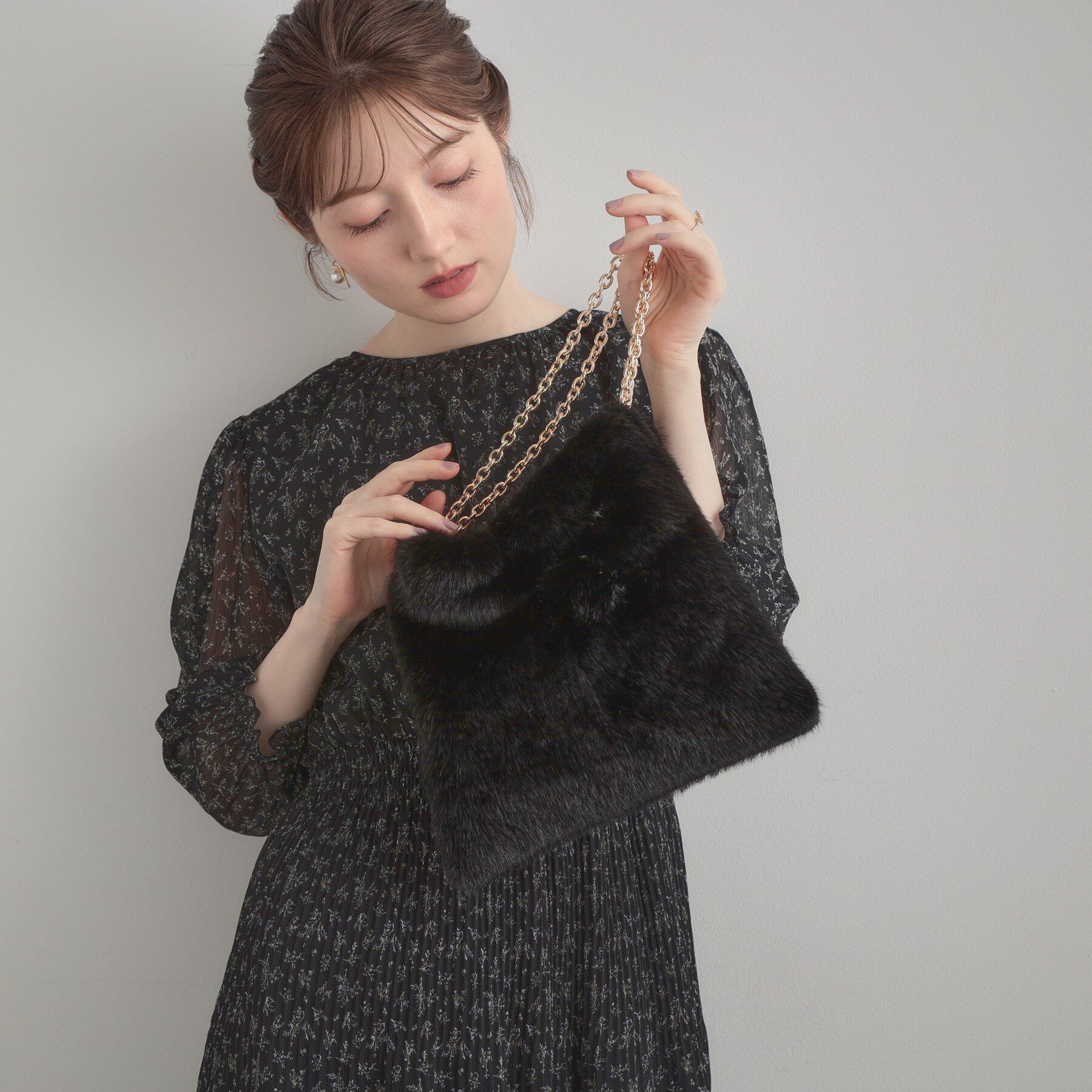 Couture broach「フェイクファーチェーンバッグ」|トートバッグ|