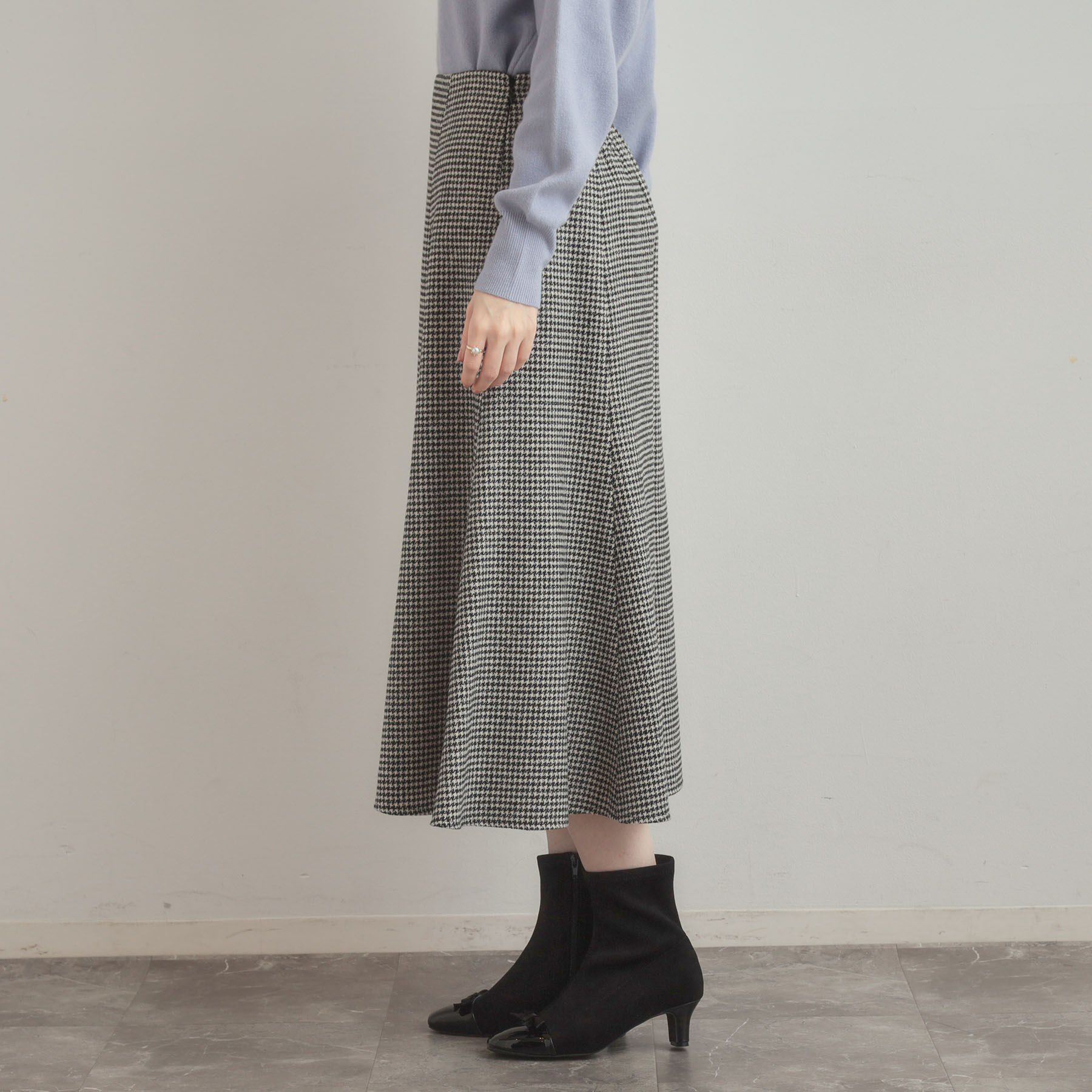 Couture broach「【クラシカル・パッと目を惹く】ラメ千鳥 マーメイド フレアスカート」|スカート|