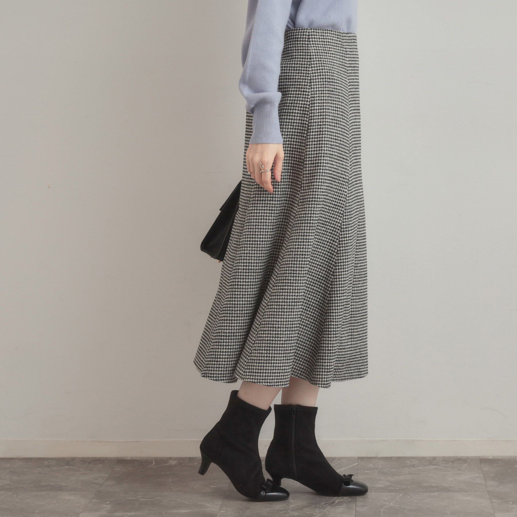 Couture broach「【クラシカル・パッと目を惹く】ラメ千鳥 マーメイド フレアスカート」|スカート|