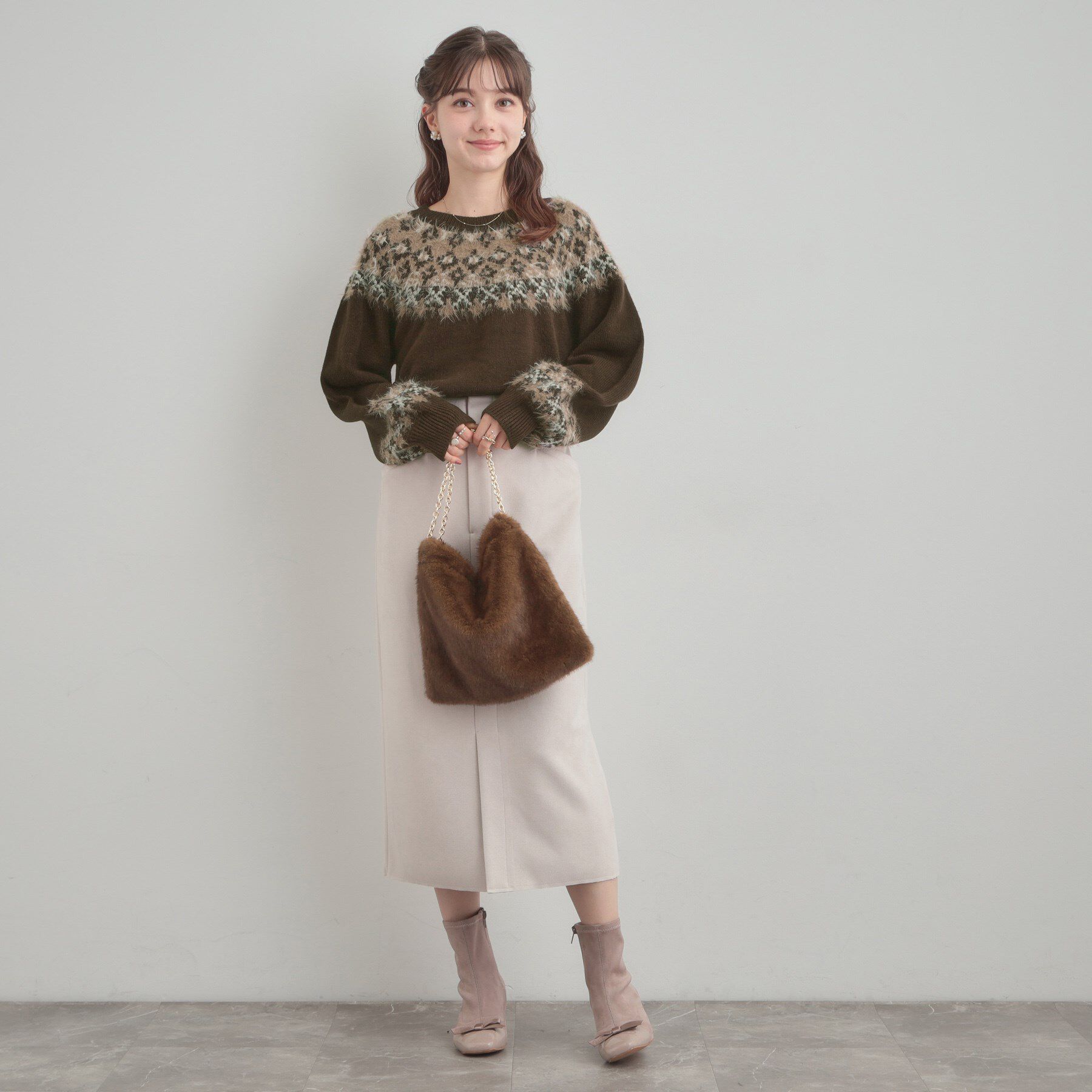 Couture broach「【着映え】求心フェザーニット」|ニット・セーター|