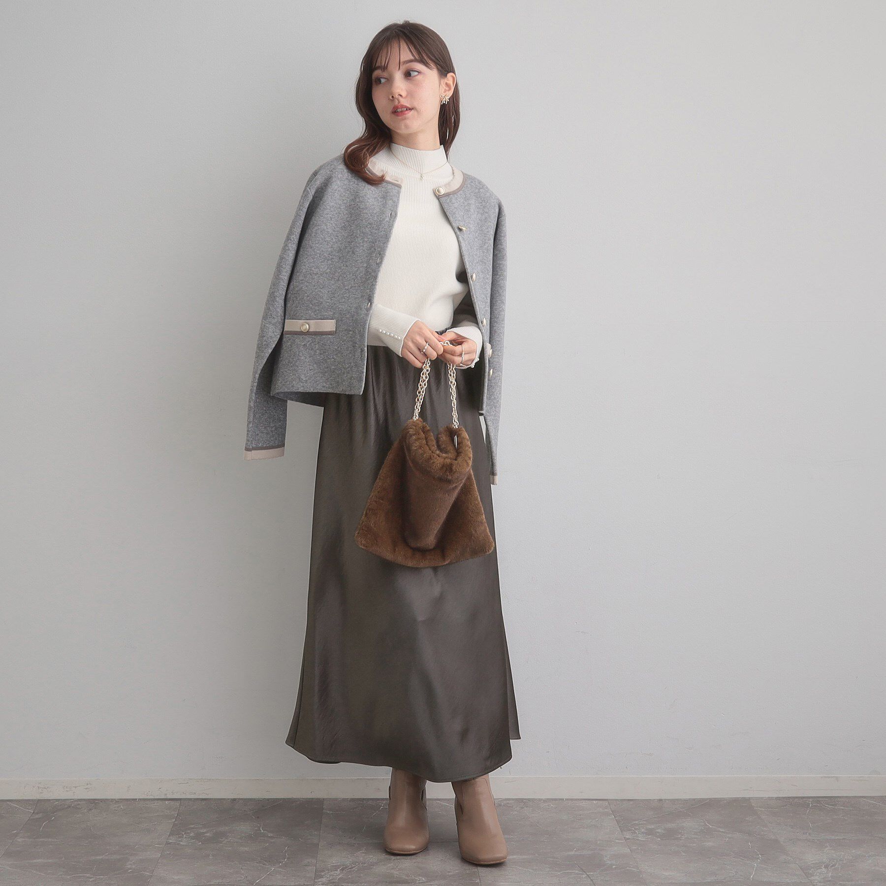 Couture broach「シルキーヘビーサテンスカート」|スカート|