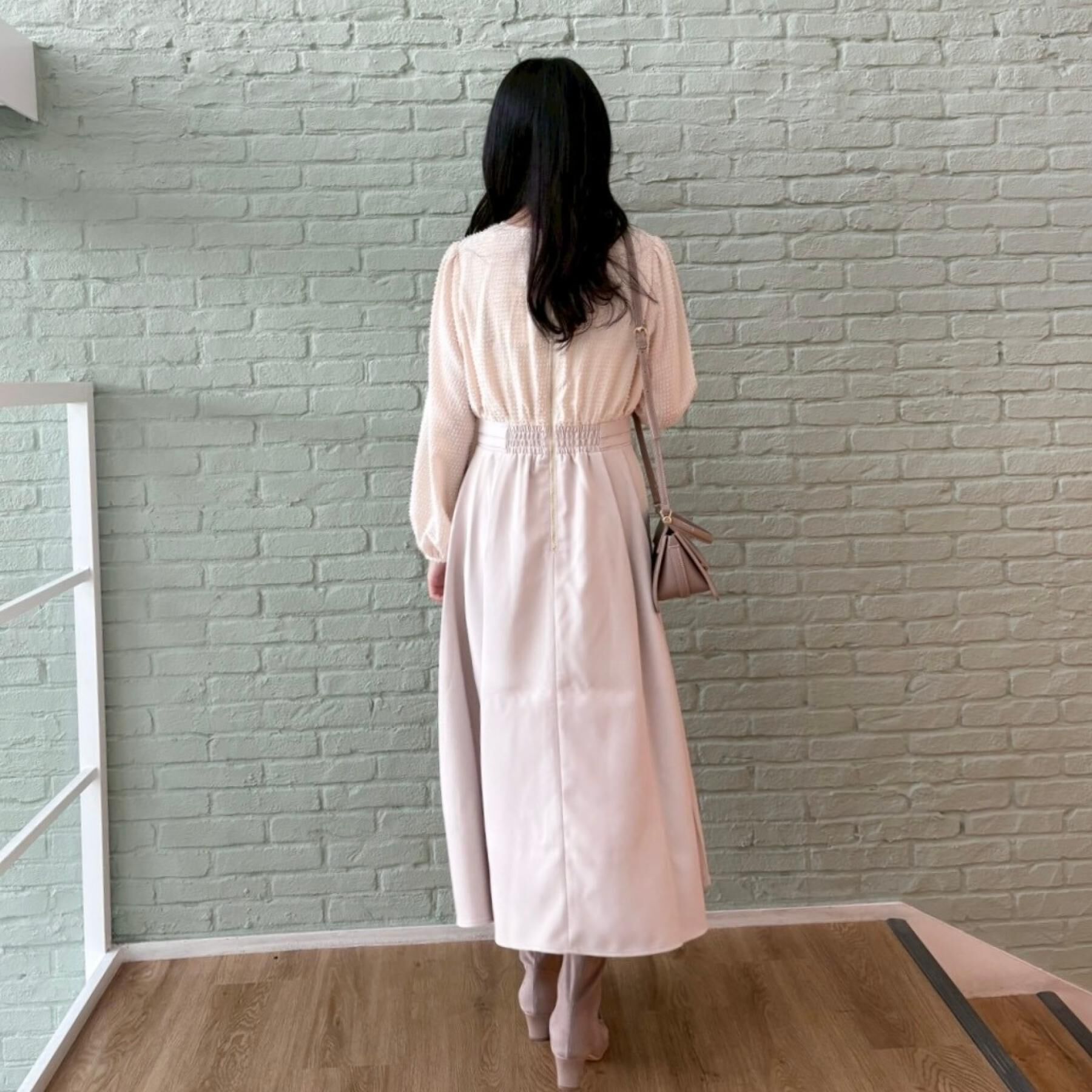 Couture broach「【通勤・ラメジャカード】ドッキングワンピース」|ワンピース|