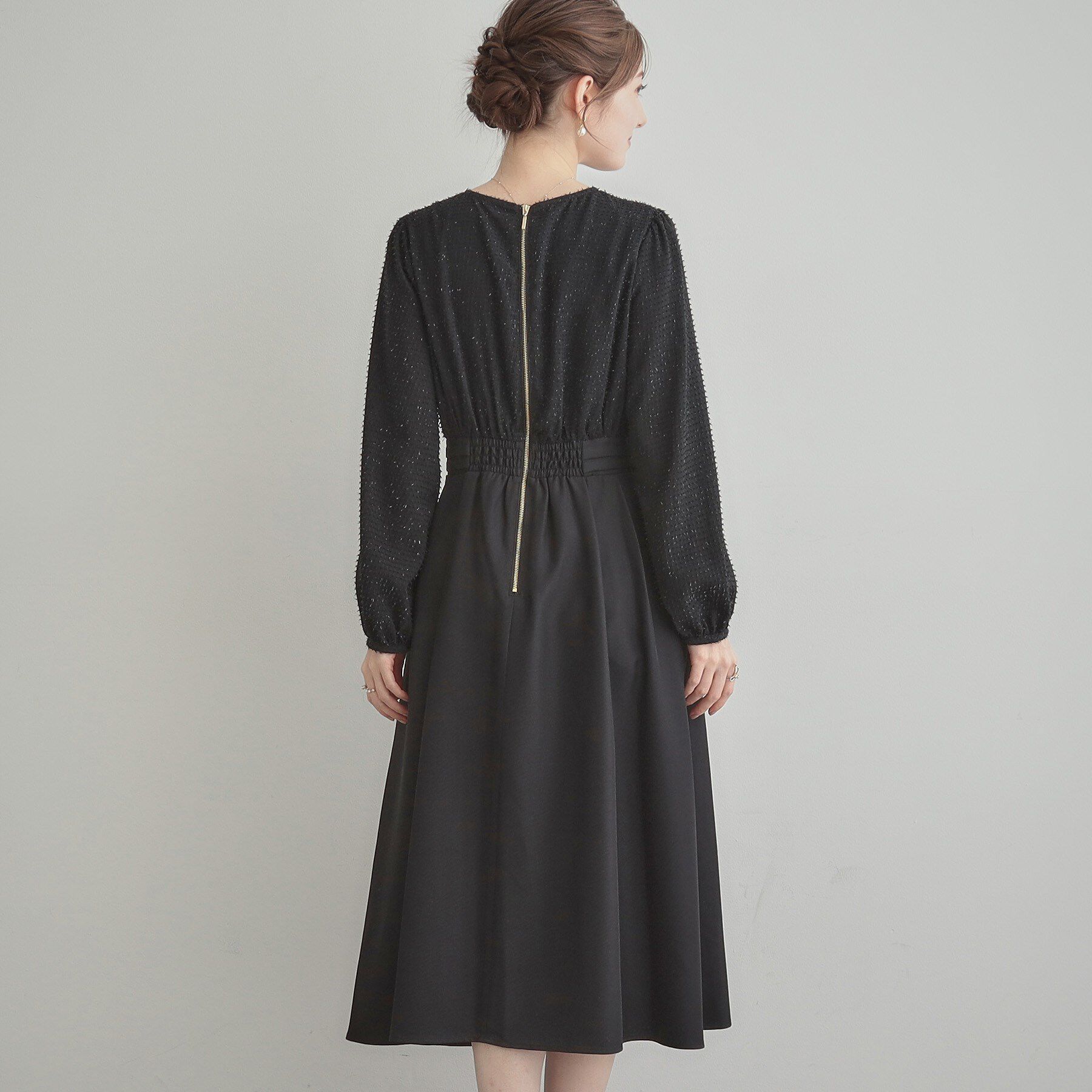 Couture broach「【通勤・ラメジャカード】ドッキングワンピース」|ワンピース|