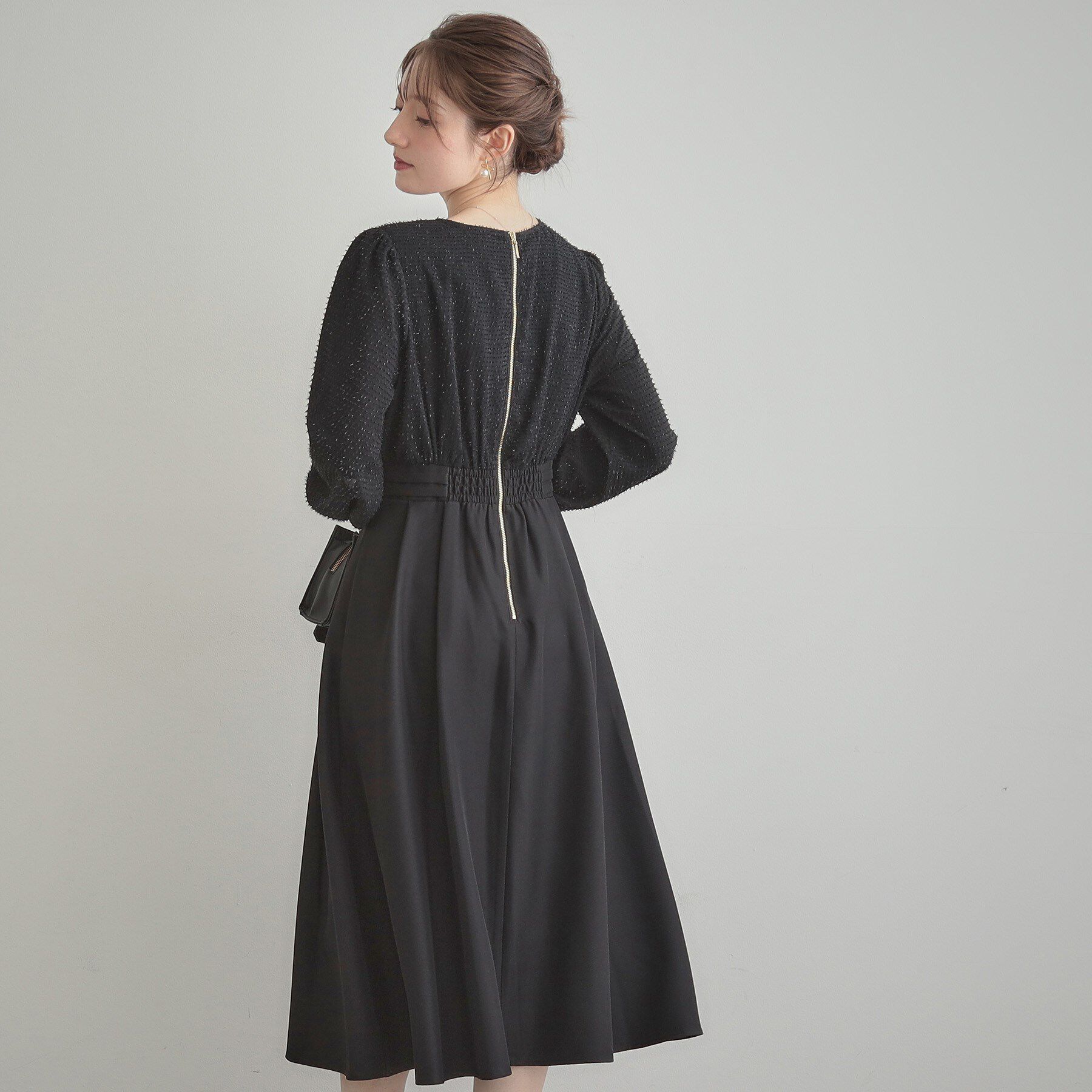 Couture broach「【通勤・ラメジャカード】ドッキングワンピース」|ワンピース|