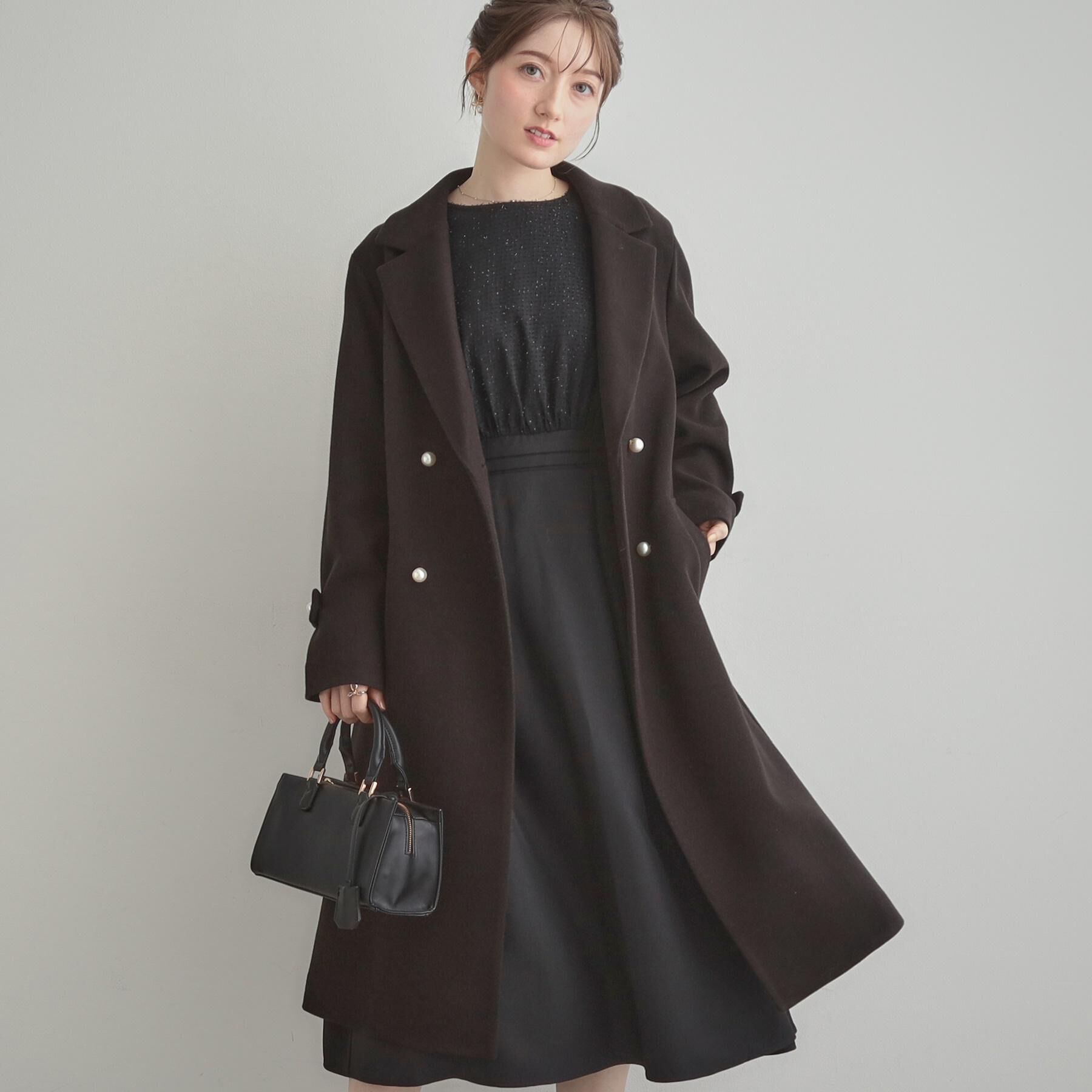 Couture broach「【通勤・ラメジャカード】ドッキングワンピース」|ワンピース|