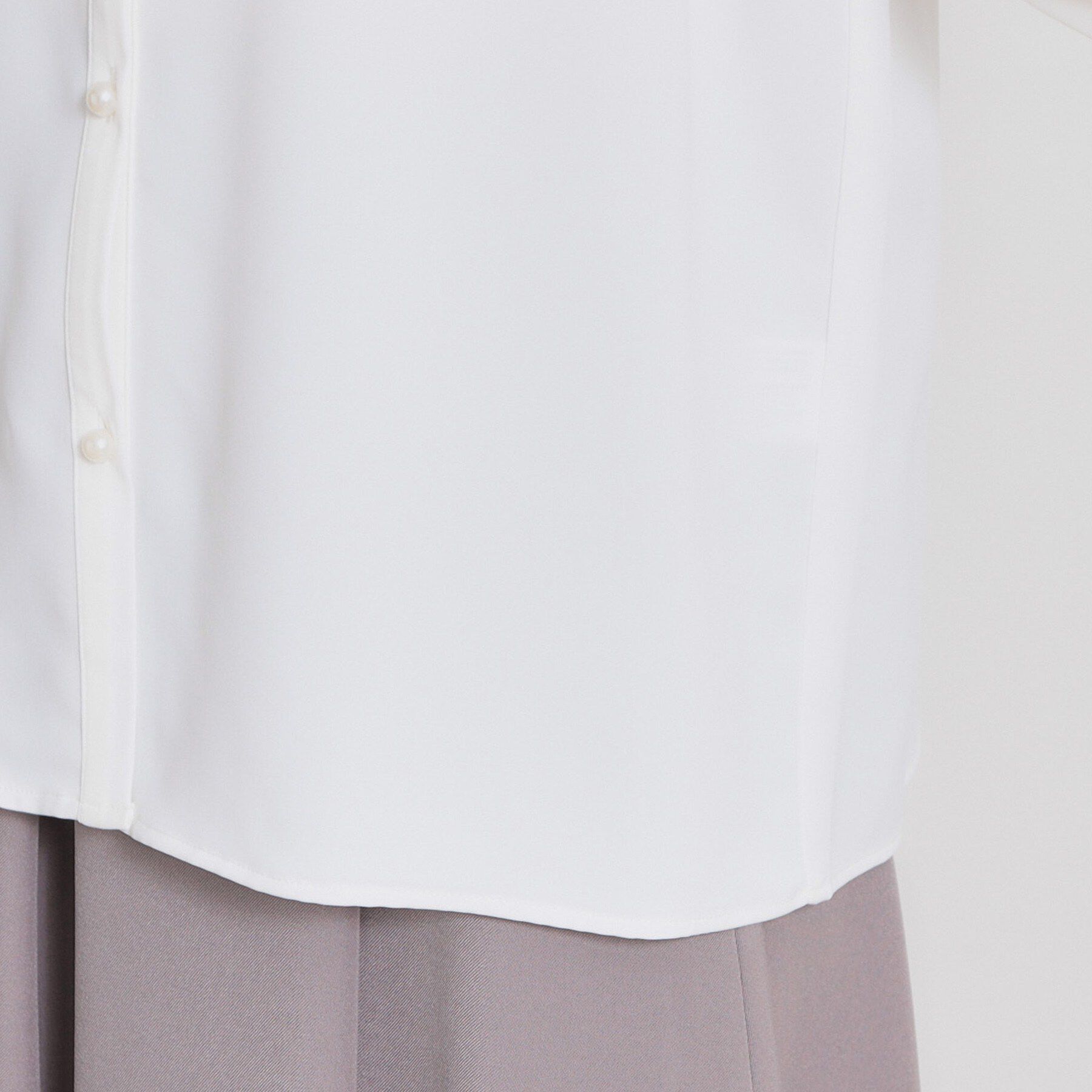 Couture broach「総レース切り替えパール調ボタンブラウス」|シャツ・ブラウス|