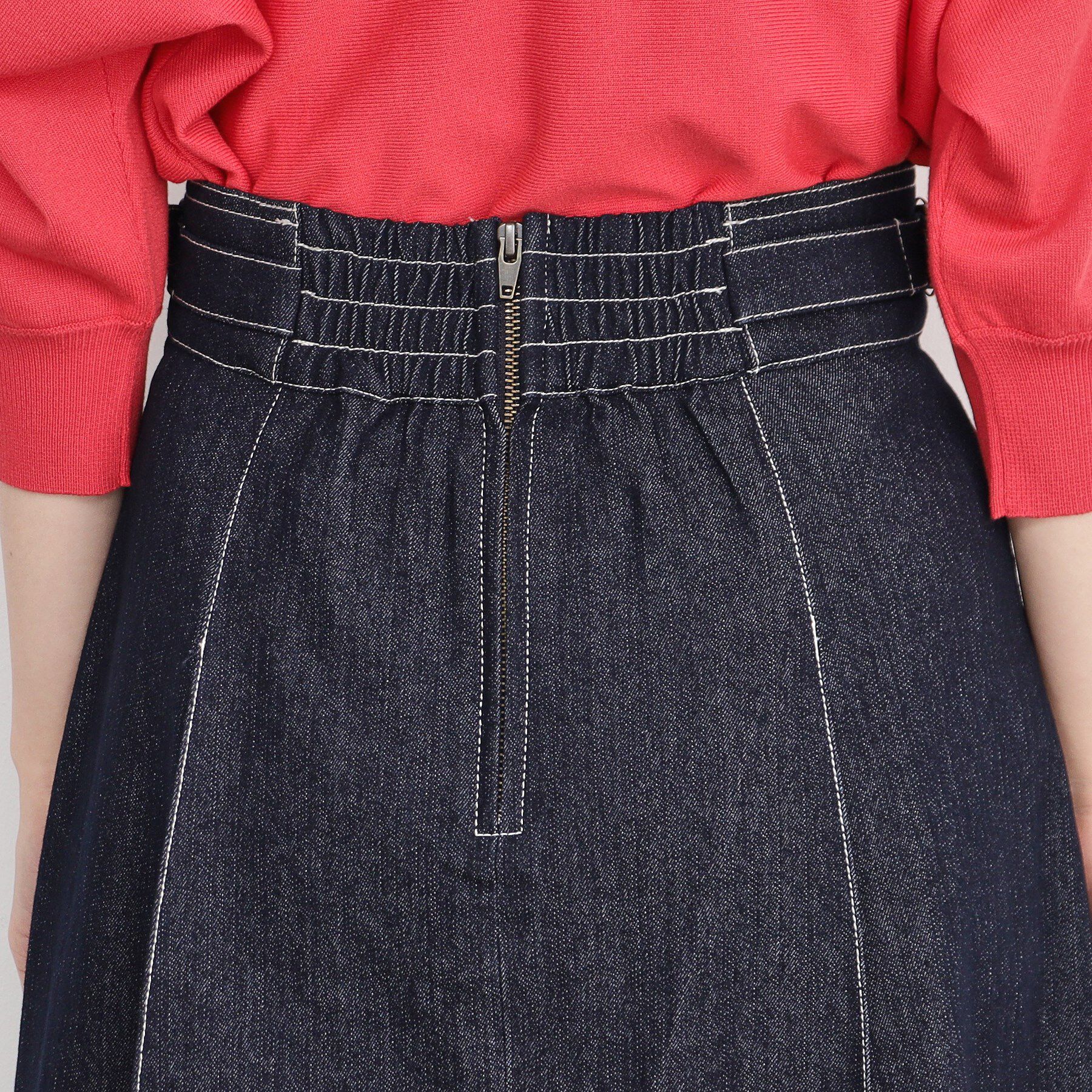 THE SHOP TK「シーズンレスで使える デニムタックスカート/洗える」|スカート|