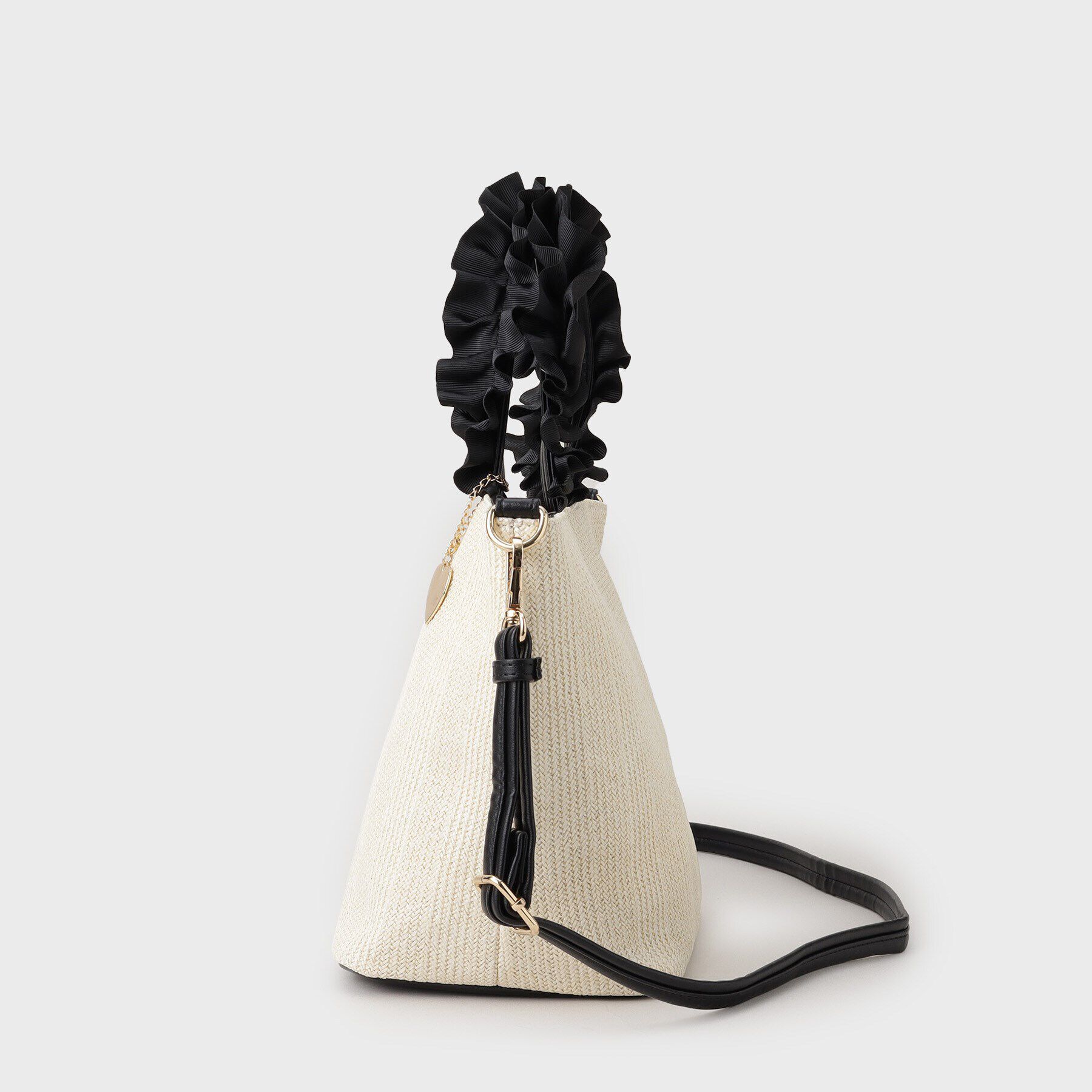 THE SHOP TK「雑材フリルハンドバッグ」|トートバッグ|