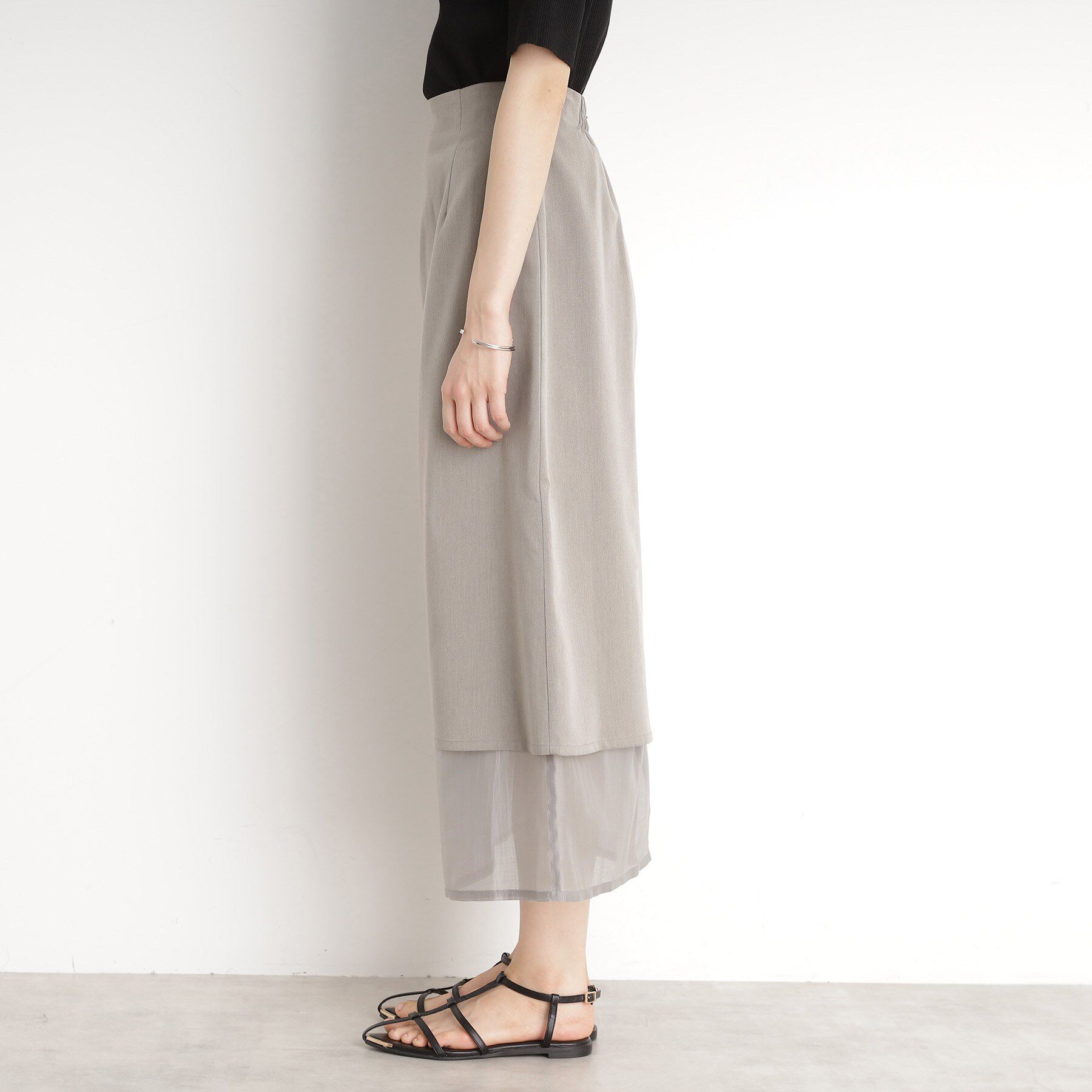 THE SHOP TK「裾シアーナロースカート【洗える】」|スカート|