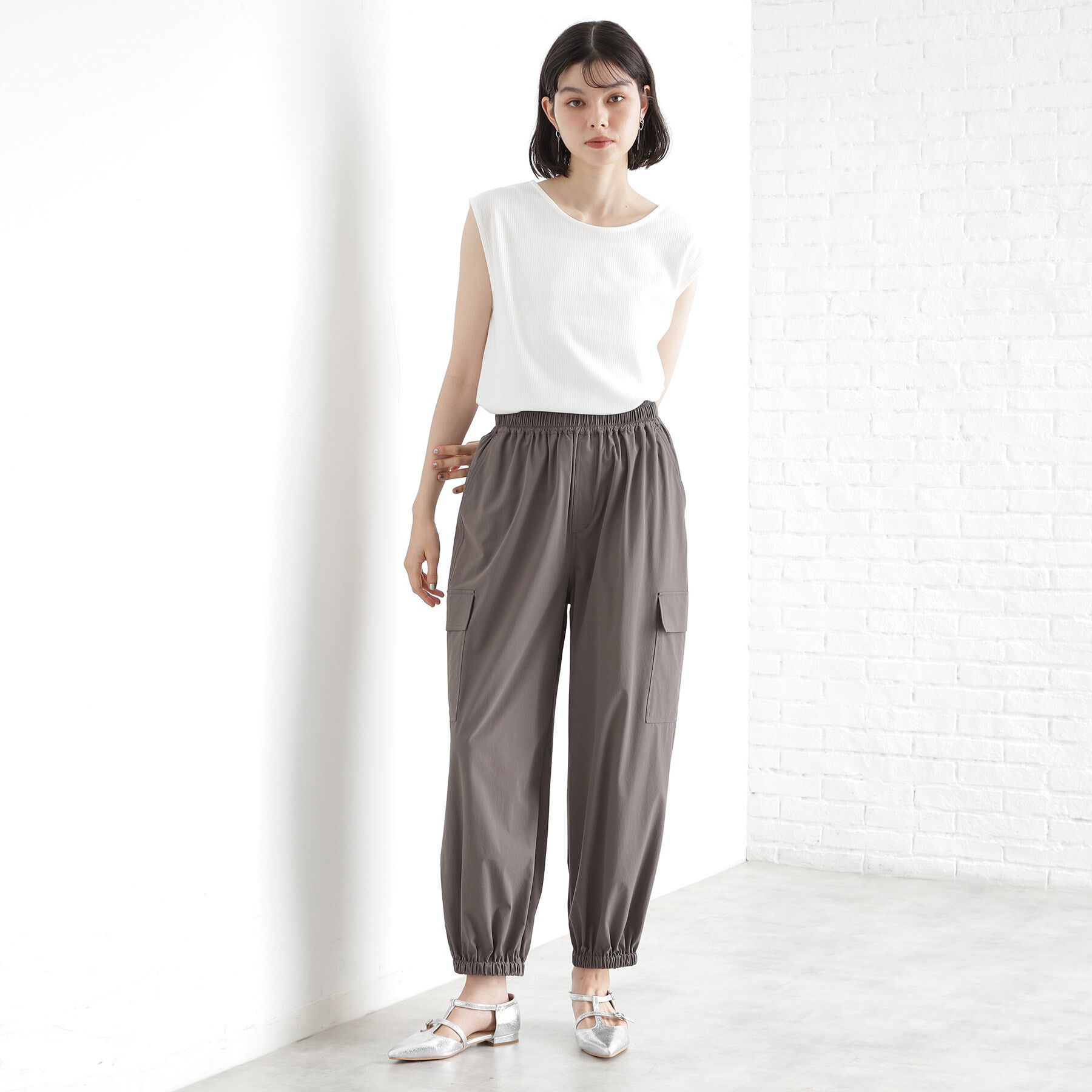 THE SHOP TK「前後2WAYワイドリブタンク【洗濯機OK】」|キャミソール|