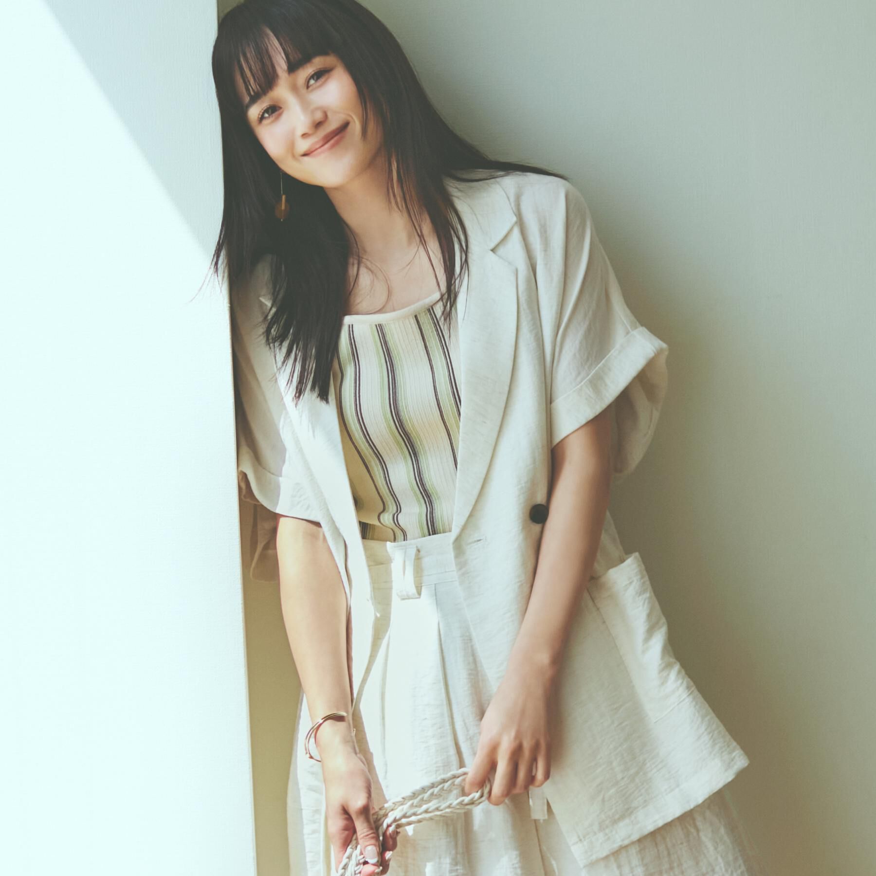 THE SHOP TK「リネン混半袖テーラージャケット【洗える/セットアップ可】」|テーラードジャケット|