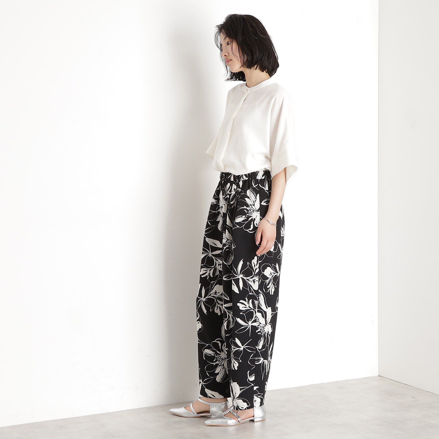 THE SHOP TK「フラワープリントイージーパンツ【洗える】」|その他|