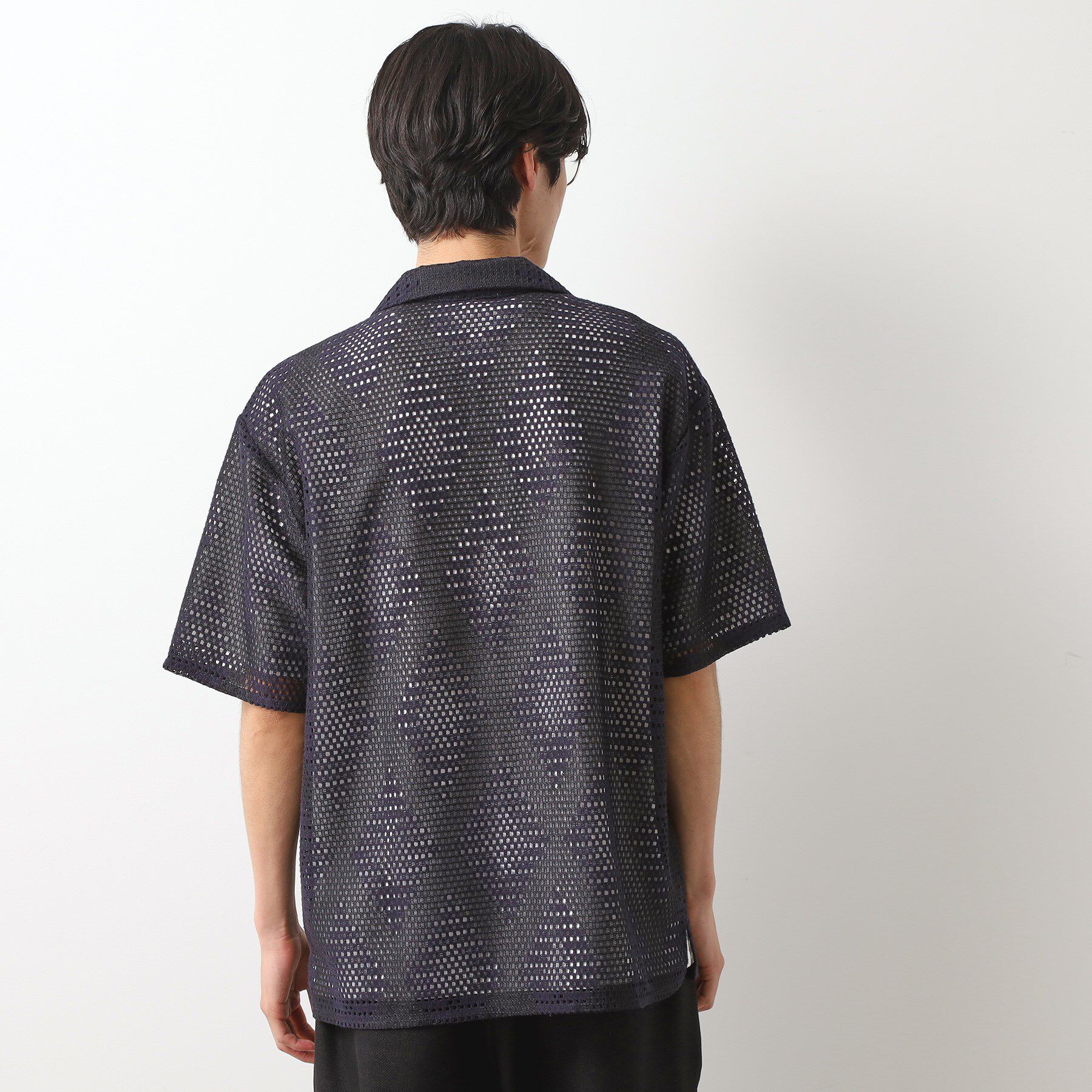 THE SHOP TK「ダイヤ柄プリント半袖シャツ【洗濯機OK/オーバーサイズ】」|シャツ・ブラウス|