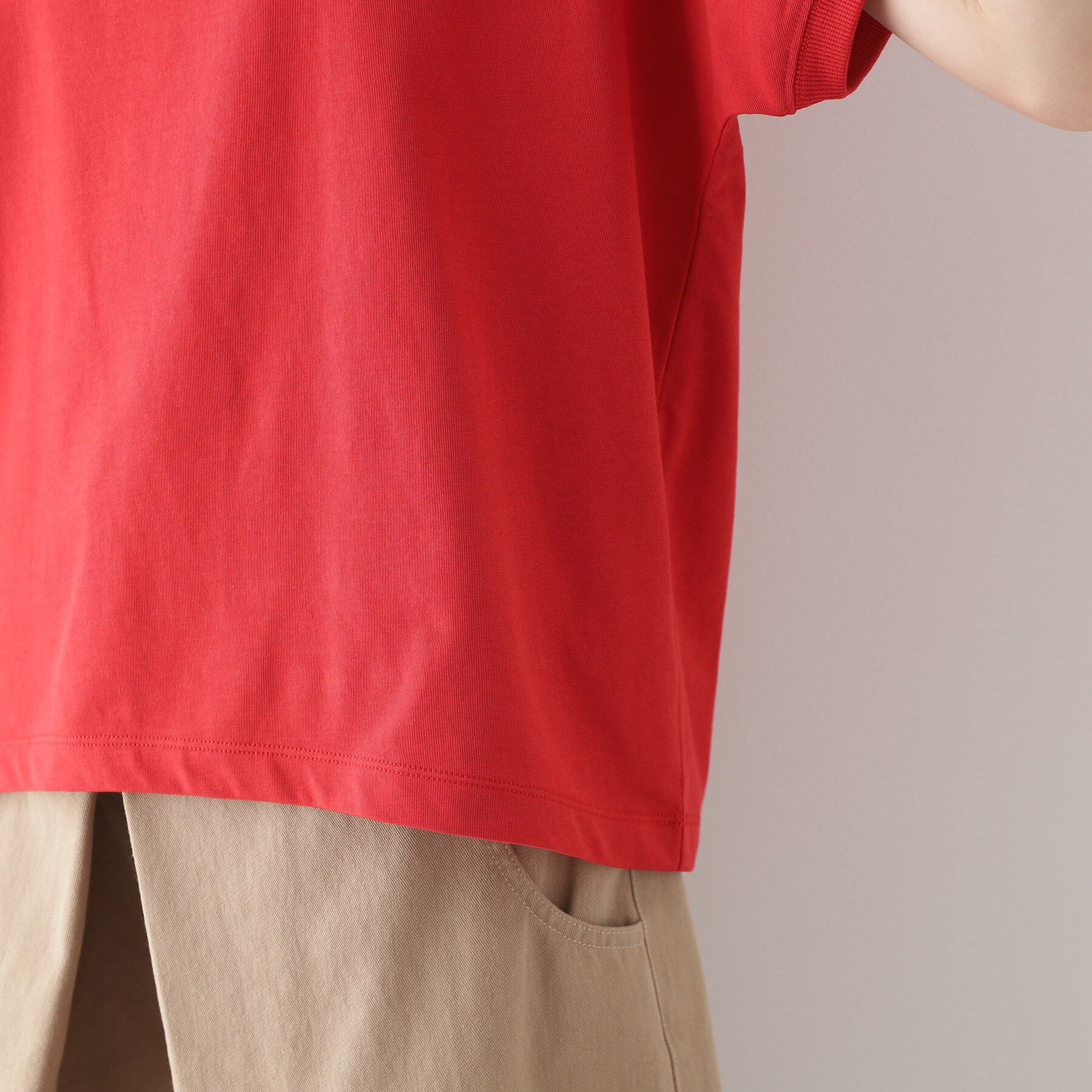 THE SHOP TK「フレンチ袖プルオーバー【毛玉になりにくい/接触冷感/UV/洗濯機OK】」|Tシャツ・カットソー|