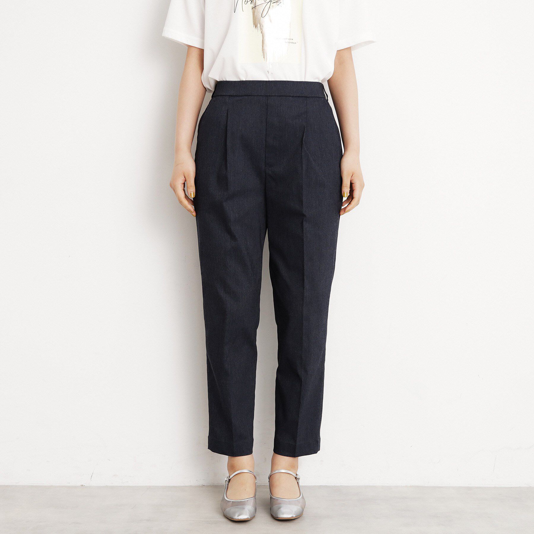 THE SHOP TK「【XS-XLサイズ/美シルエット】ハイパーストレッチテーパードパンツ/接触冷感/洗える」|その他|