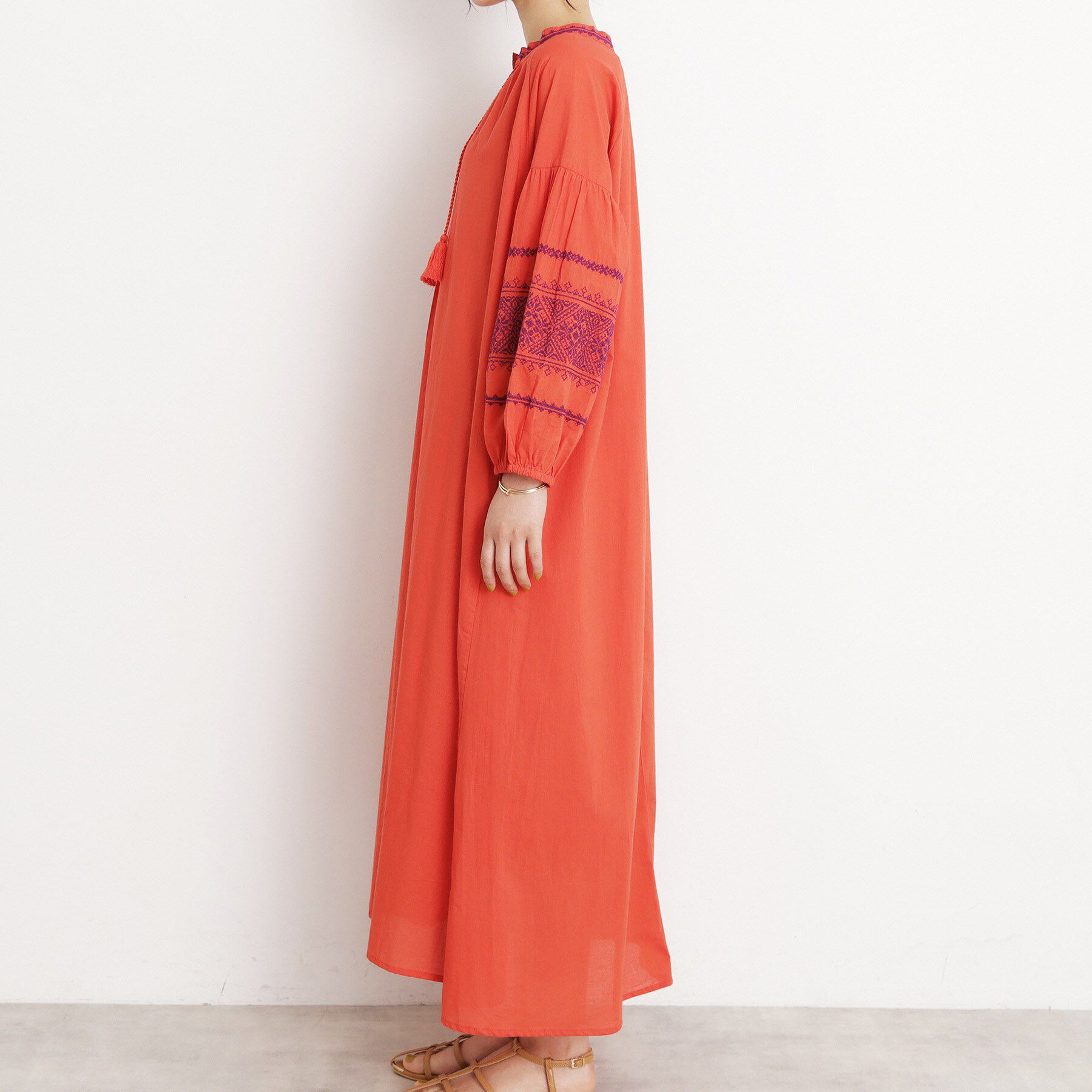 THE SHOP TK「刺繍ワンピース【洗濯機OK】」|ワンピース|