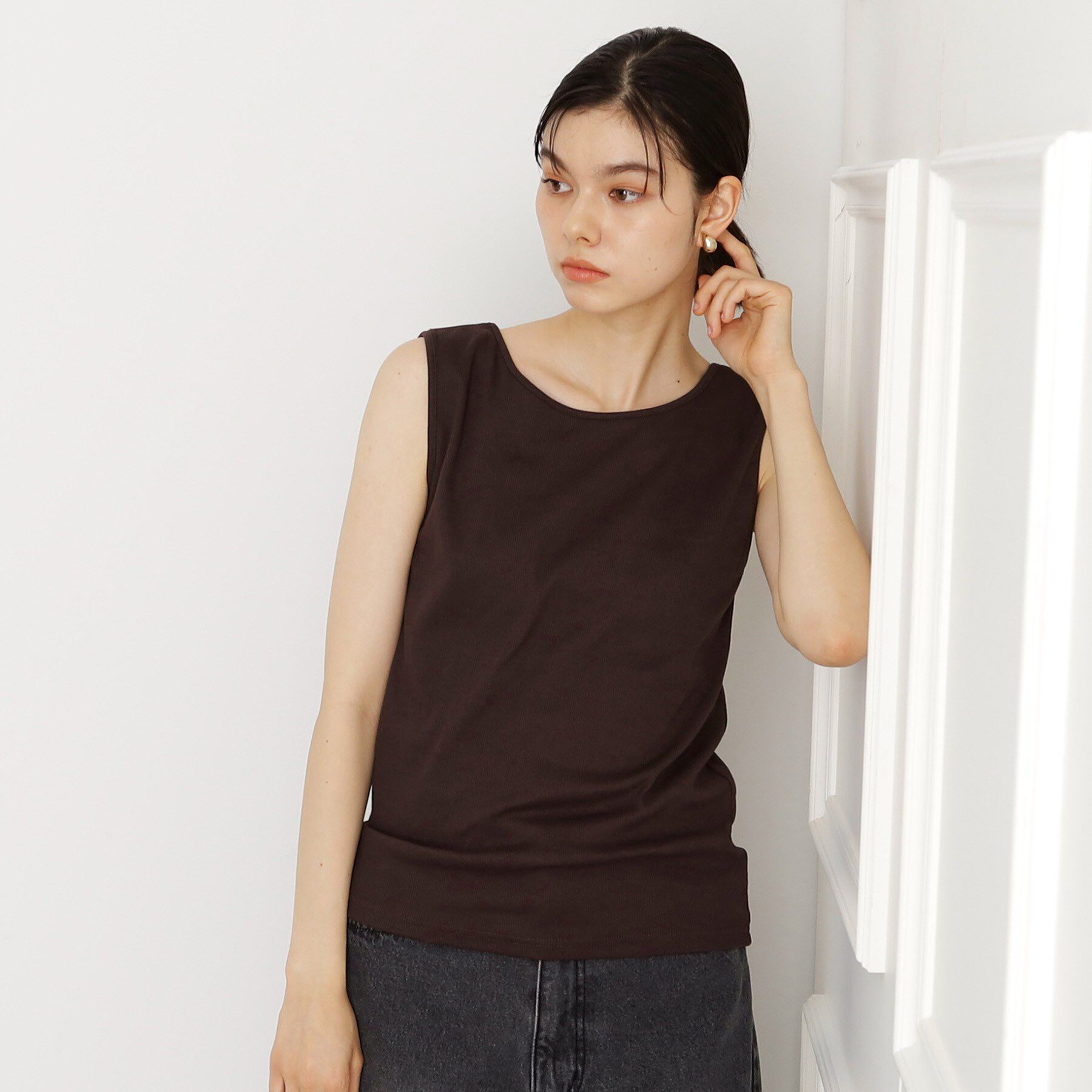 THE SHOP TK「【ひんやり】前後2WAY スクエアタンクトップ」|キャミソール|