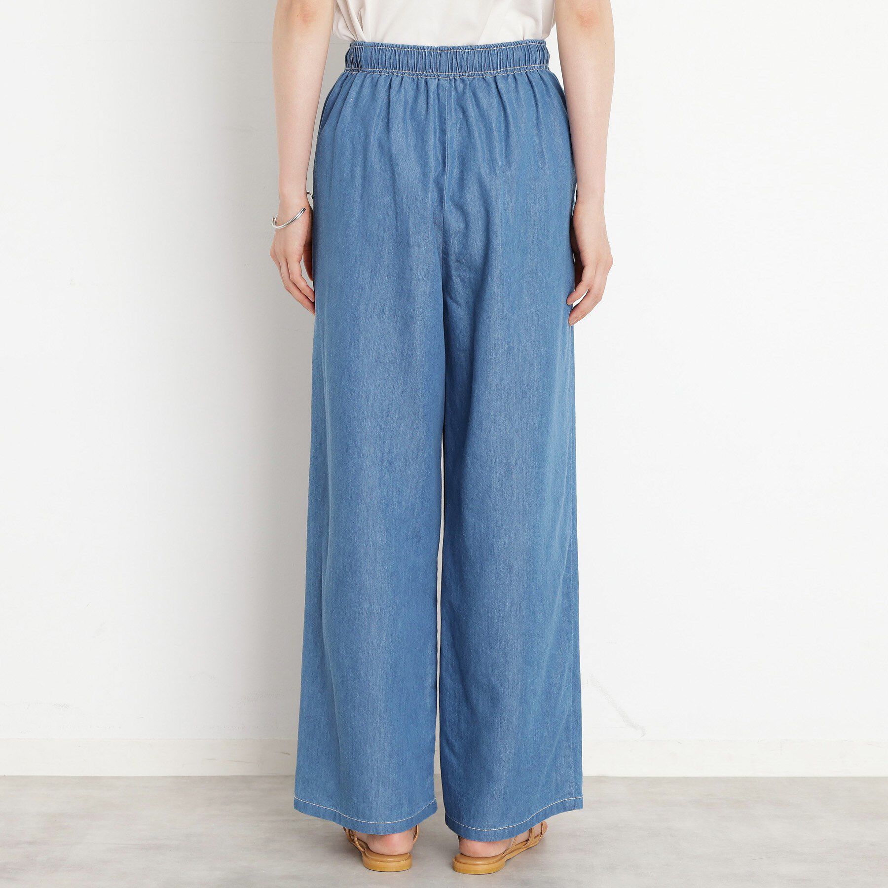 THE SHOP TK「デニムイージーワイドパンツ【洗える】」|その他|