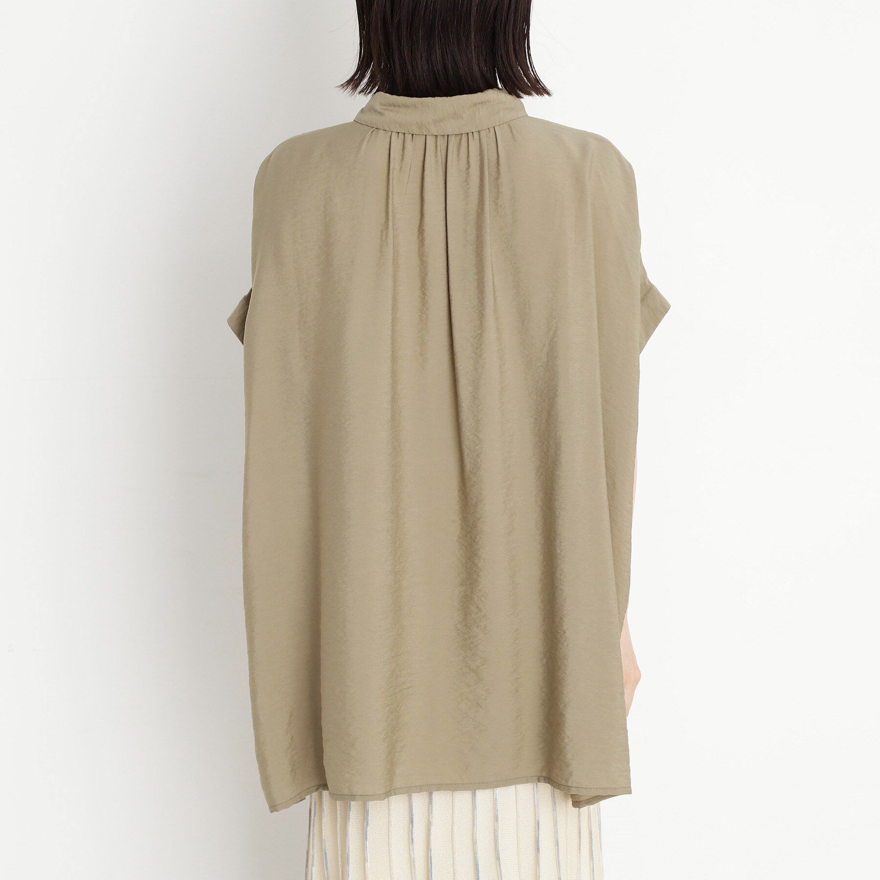 THE SHOP TK「ギャザーボリュームシャツ【洗濯機OK】」|シャツ・ブラウス|