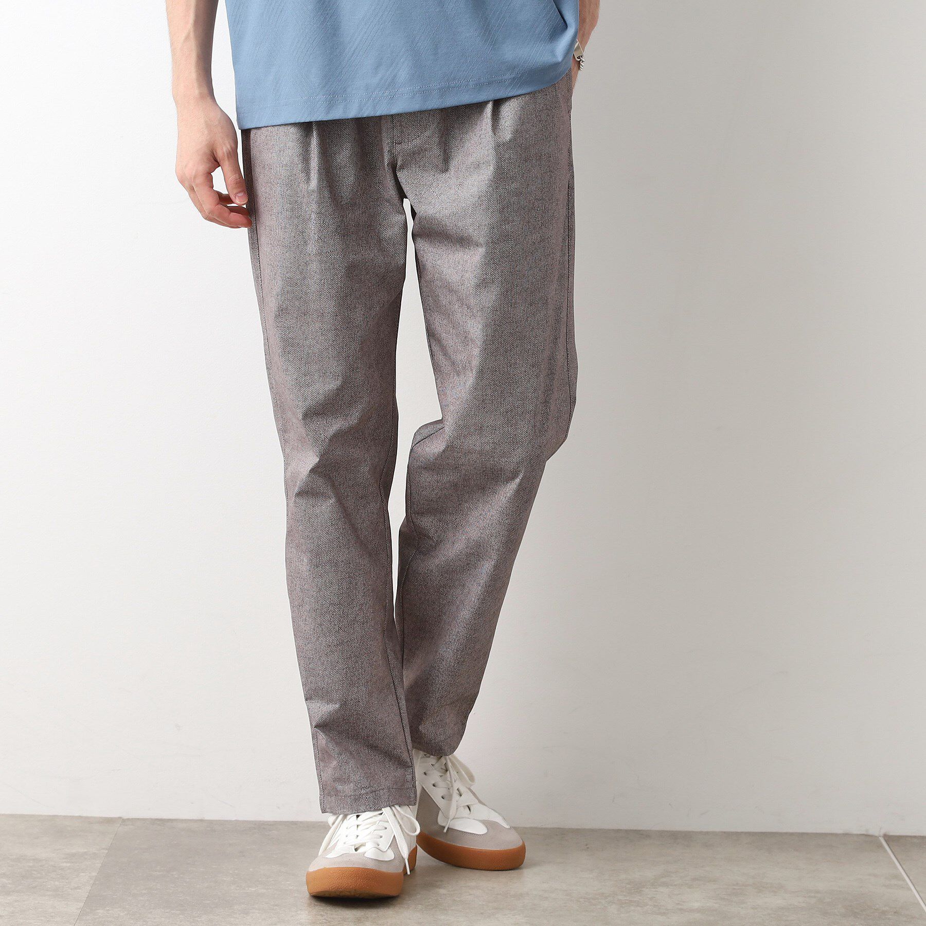 THE SHOP TK「スマートムーブメッシュバーズアイイージーパンツ　【軽量/洗濯機OK/セットアップ可】」|その他|ブラウン(043)