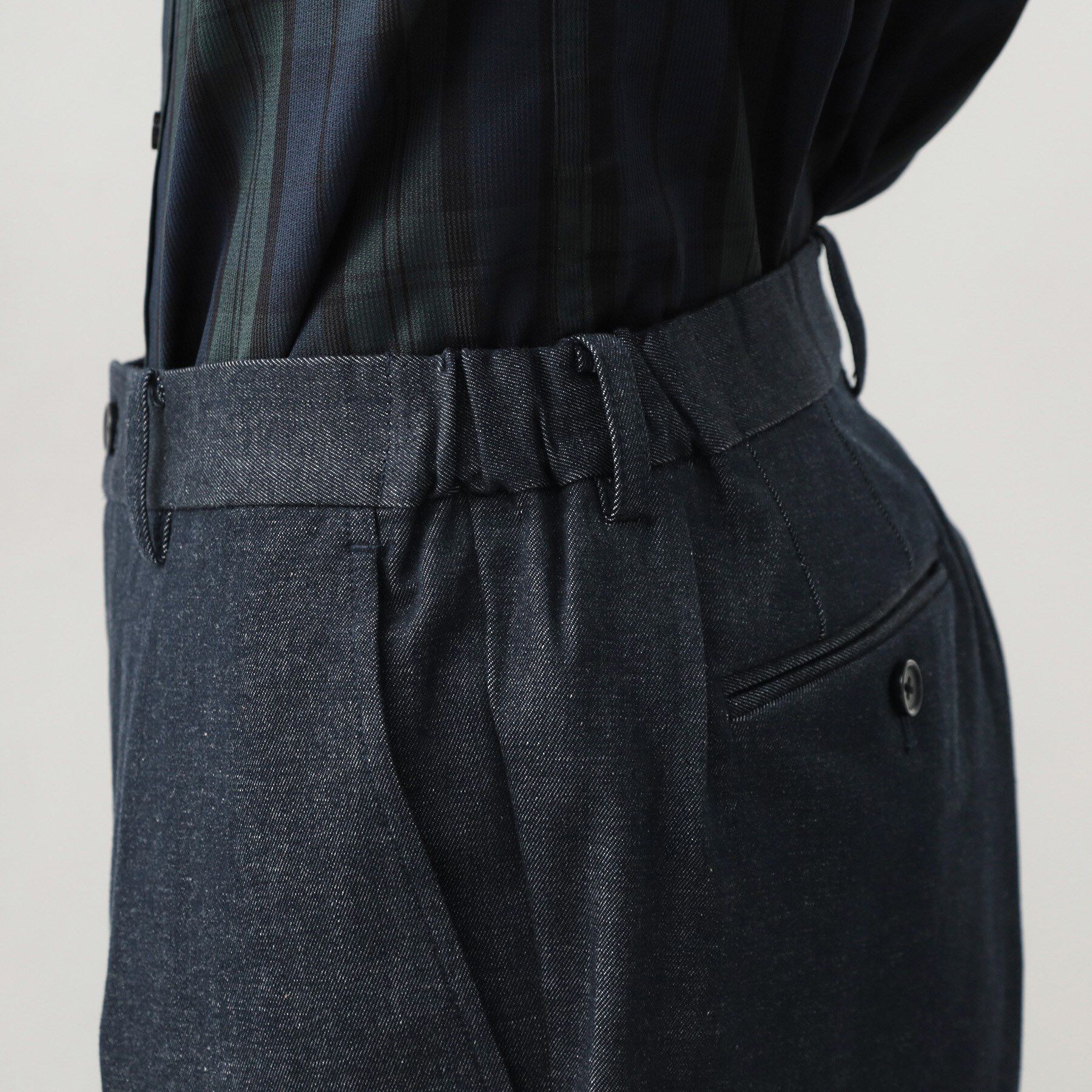 THE SHOP TK「エバーデニムスラックス【色落ちしにくい/洗濯機OK/ストレッチ/セットアップ可】」|その他|