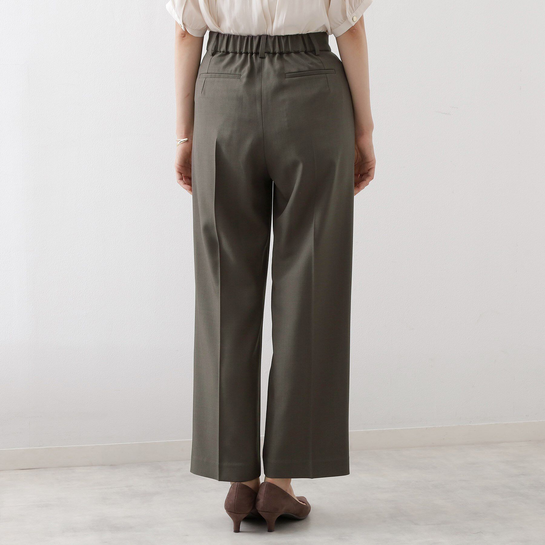 THE SHOP TK「ストレートワイドパンツ【セットアップ可／洗える】」|その他|