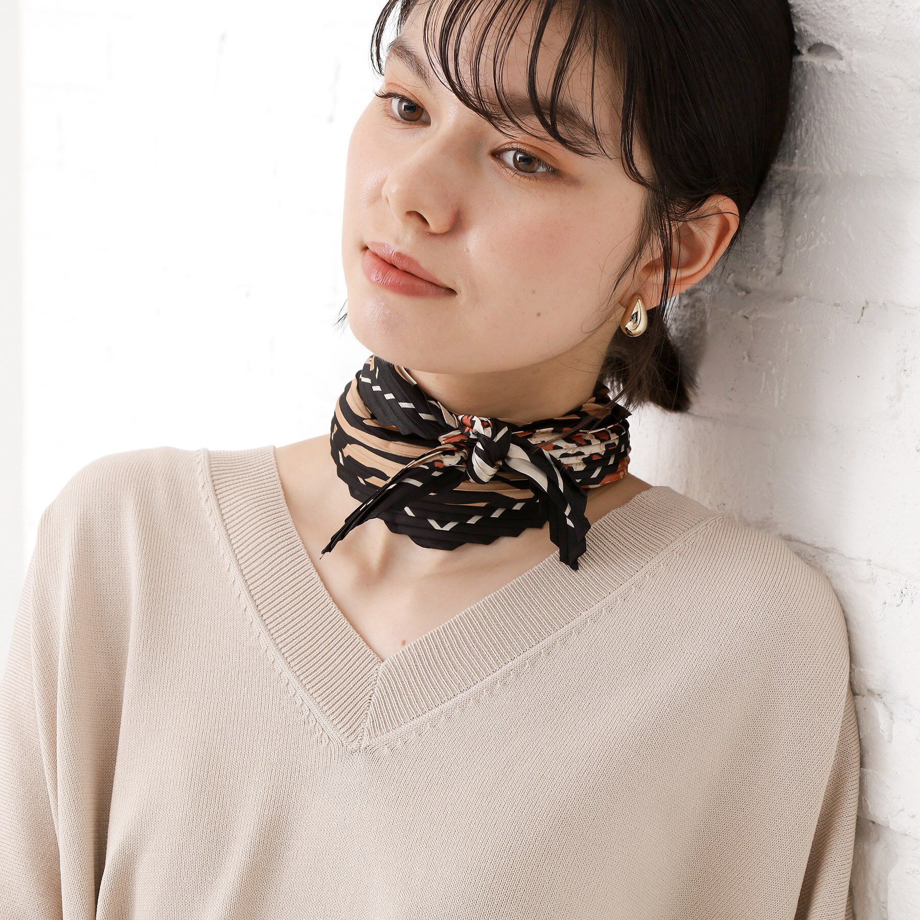 THE SHOP TK「プリーツスカーフ」|バンダナ・スカーフ|