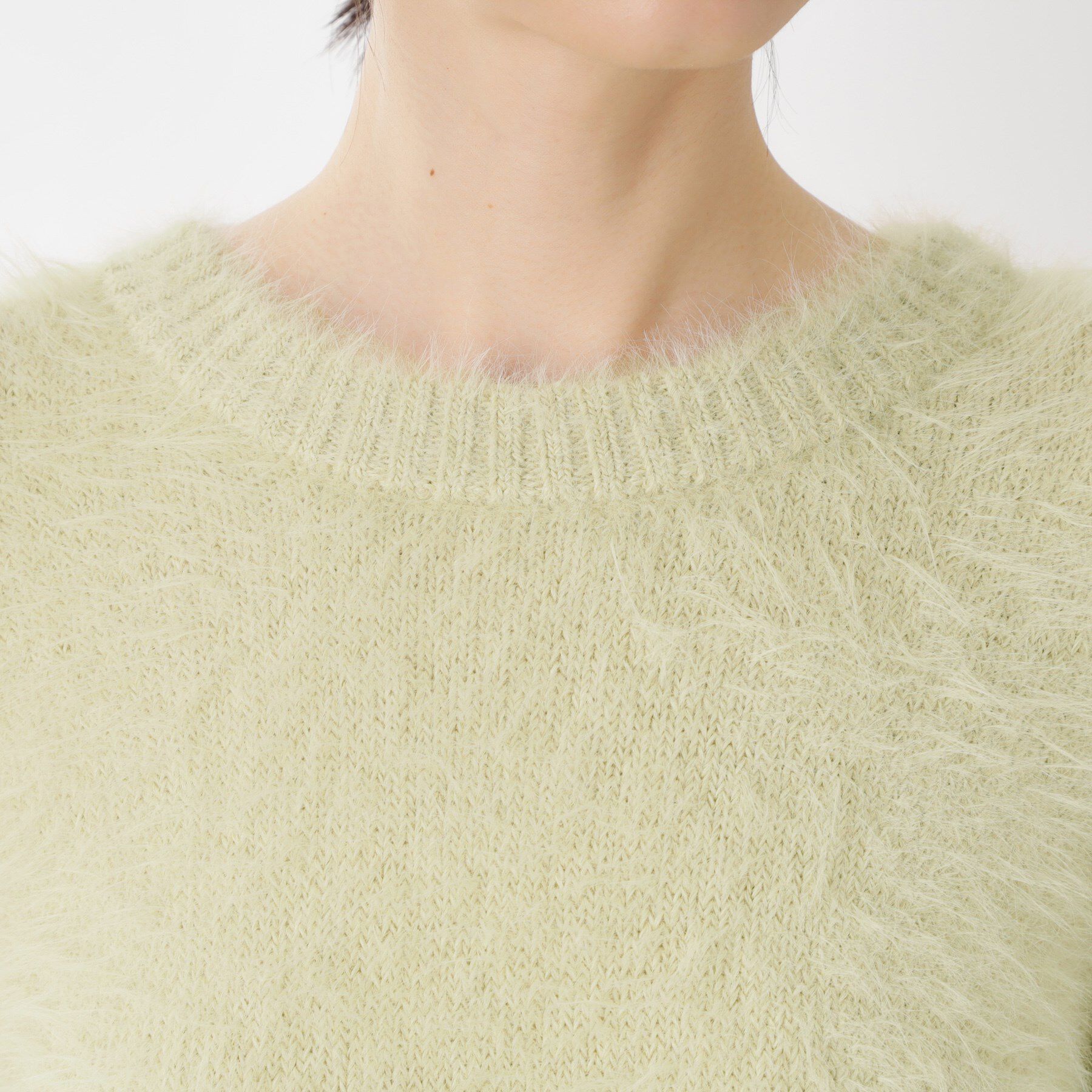 THE SHOP TK「【大人の魅力引き出す】5分袖フェザーニット/洗える」|ニット・セーター|