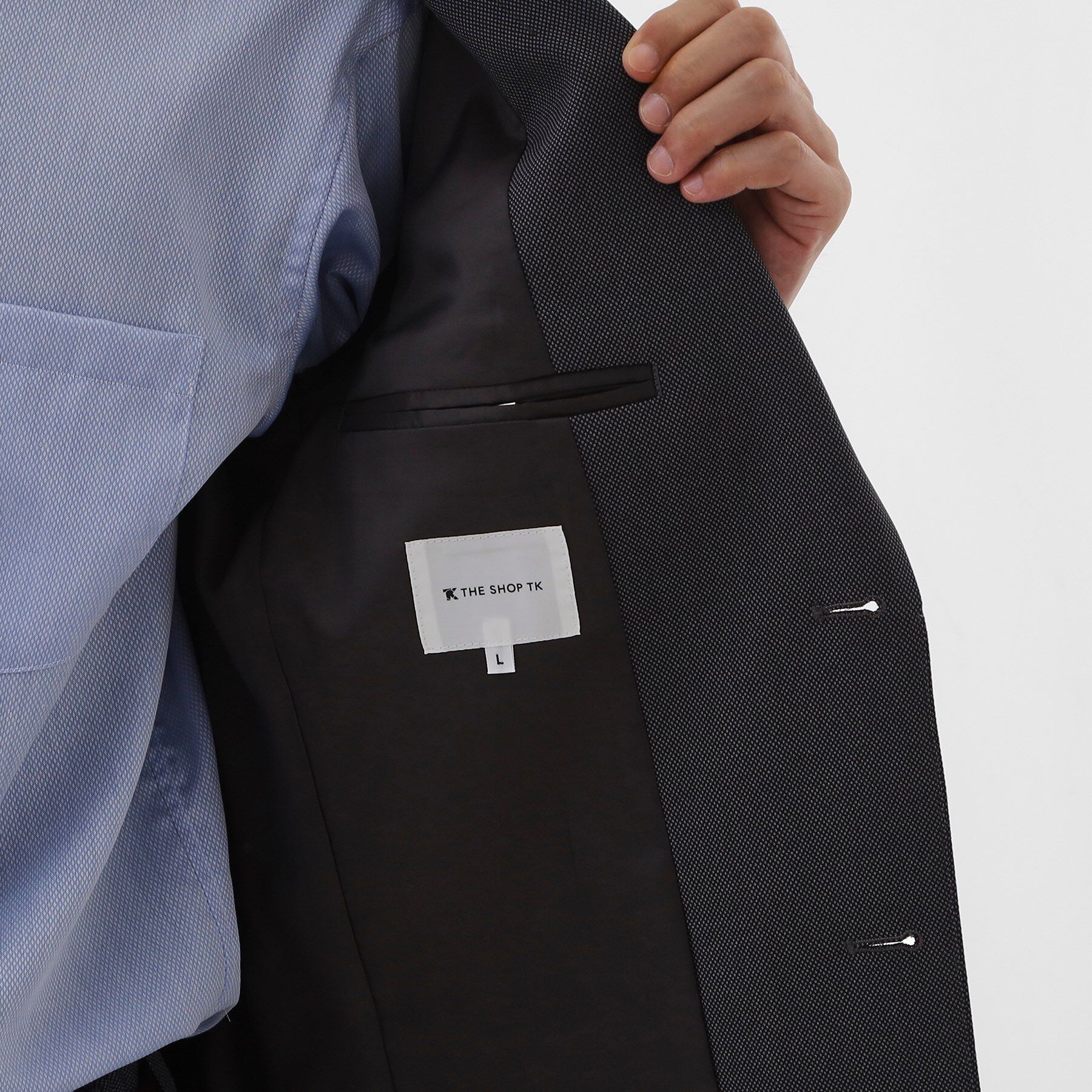 THE SHOP TK「バーズアイジャケット 【洗濯機OK/セットアップ可】」|テーラードジャケット|