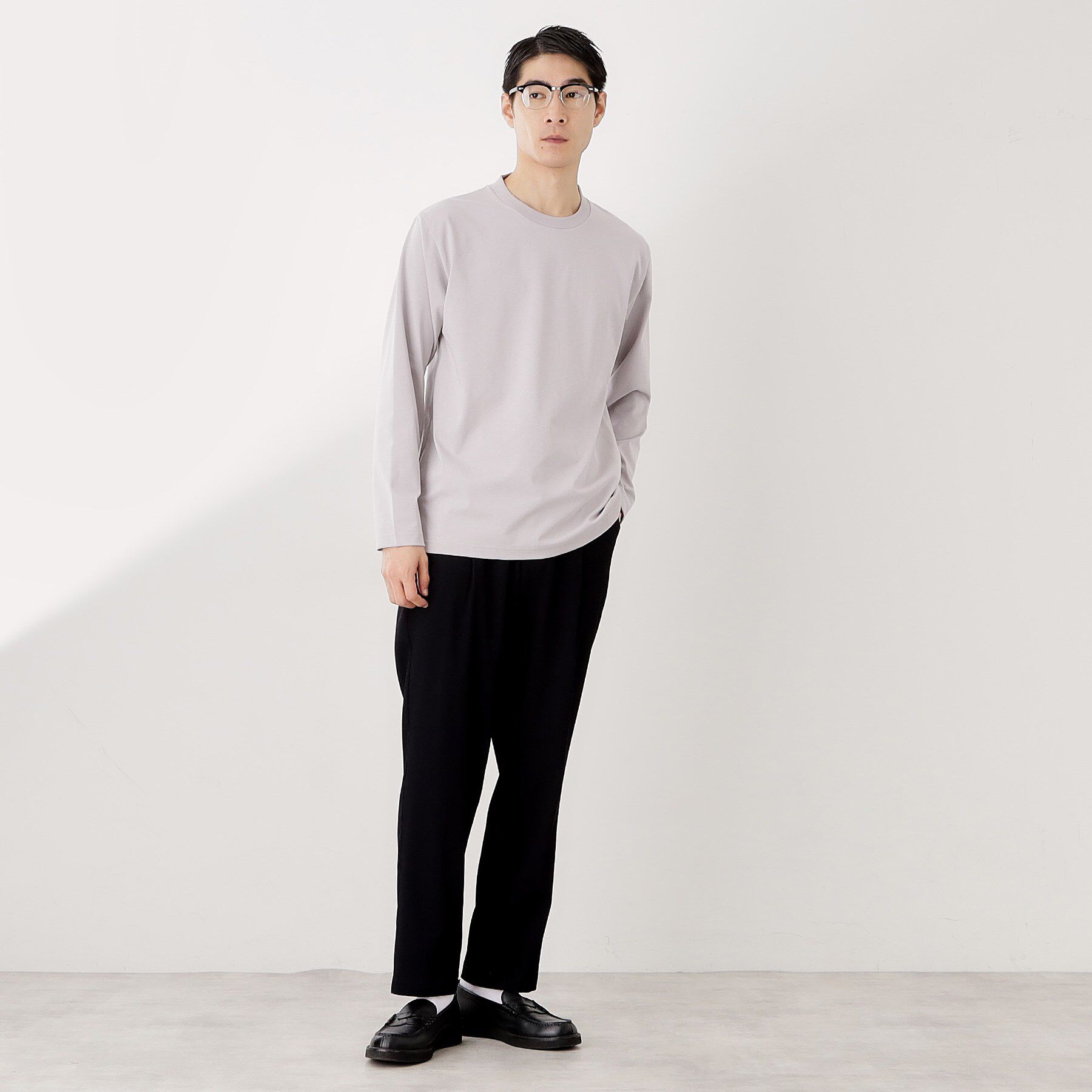 THE SHOP TK「ジャケット長袖Tシャツ 【ON/OFF兼用】」|Tシャツ・カットソー|