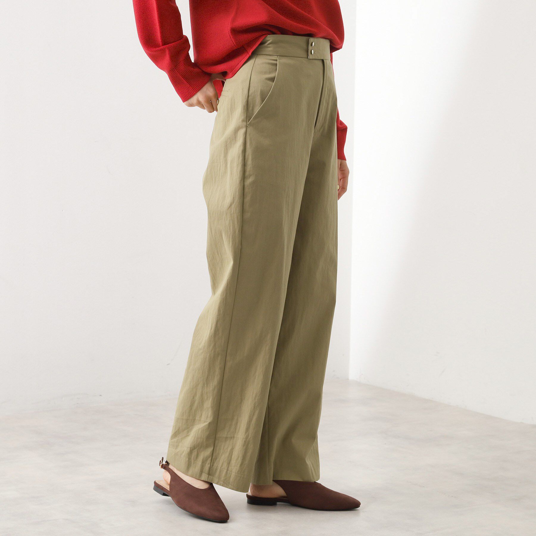 THE SHOP TK「ワイドチノパンツ【洗える】」|その他|