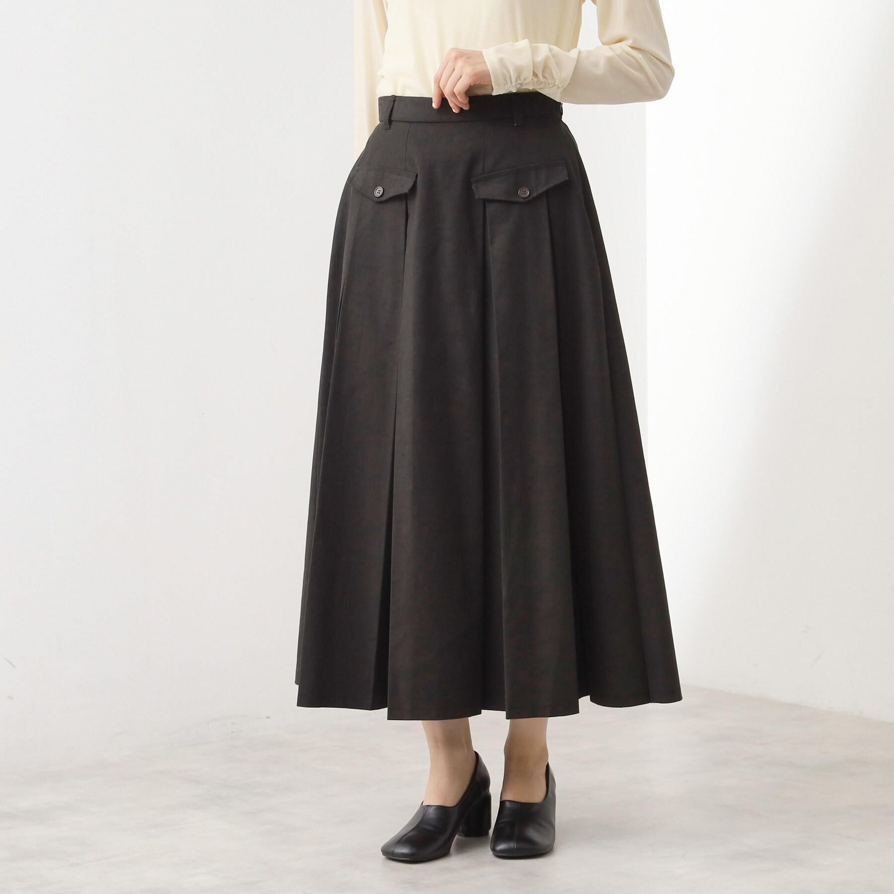 THE SHOP TK「フラップタックスカート【洗える】」|スカート|