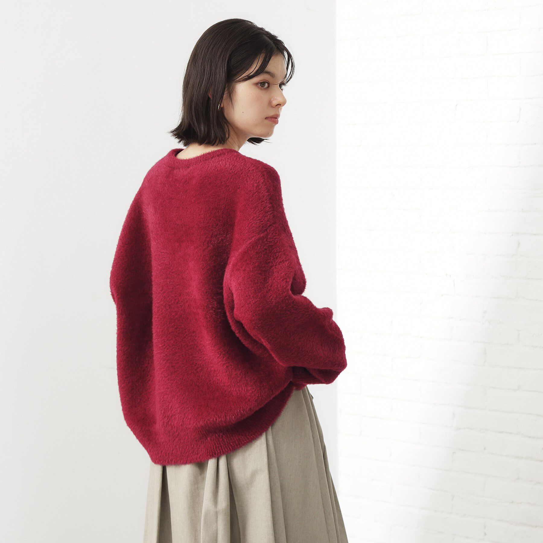 THE SHOP TK「ベルベットフェザー ロゴニットプルオーバー」|Tシャツ・カットソー|