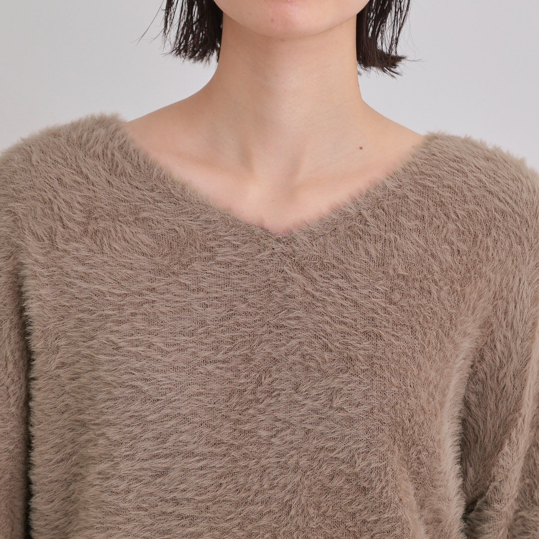 THE SHOP TK「【華やかで柔らか】ふわふわフェザーニット/洗える・前後2WAY」|ニット・セーター|