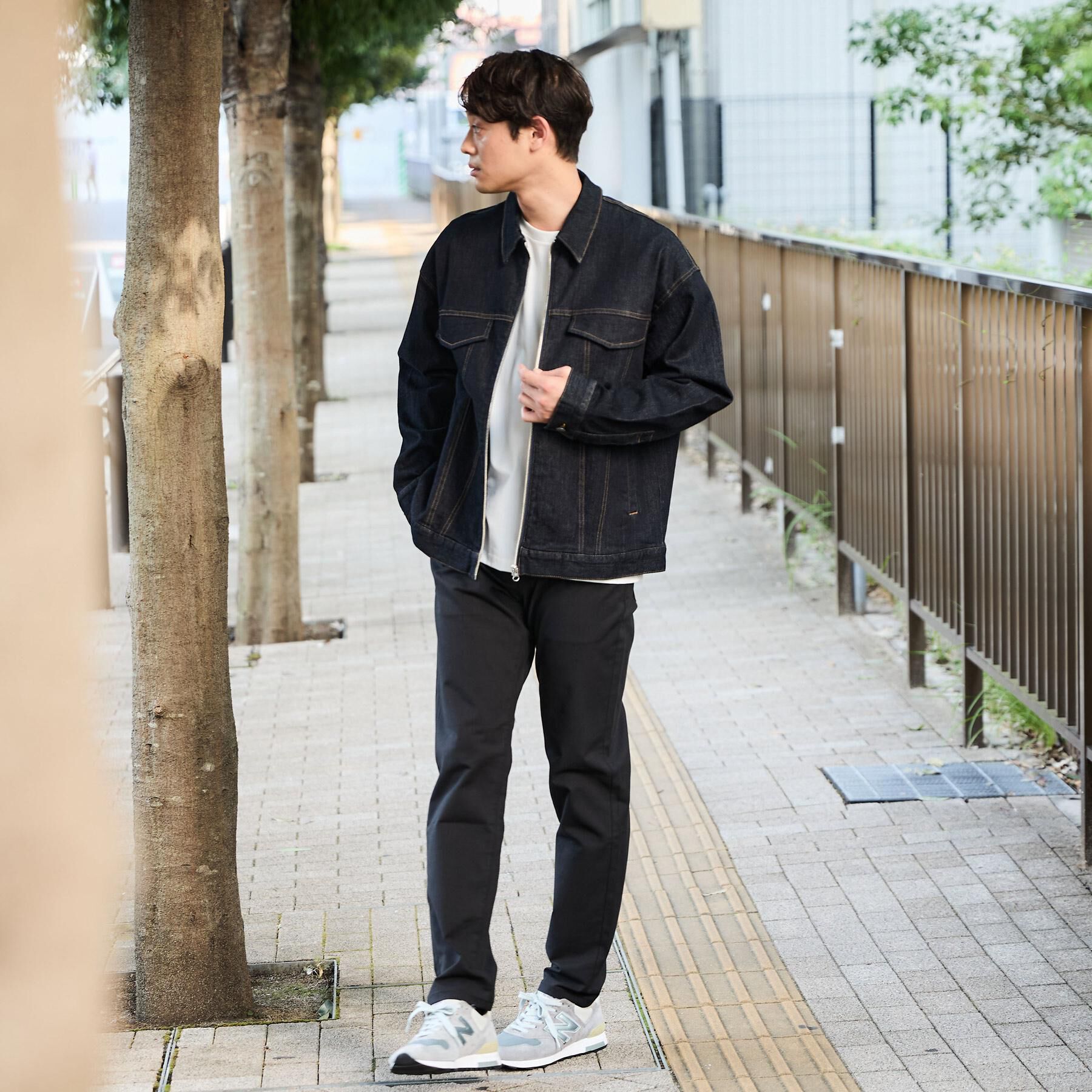 THE SHOP TK「コットンデニムブルゾン 【セットアップ可】」|デニムジャケット|