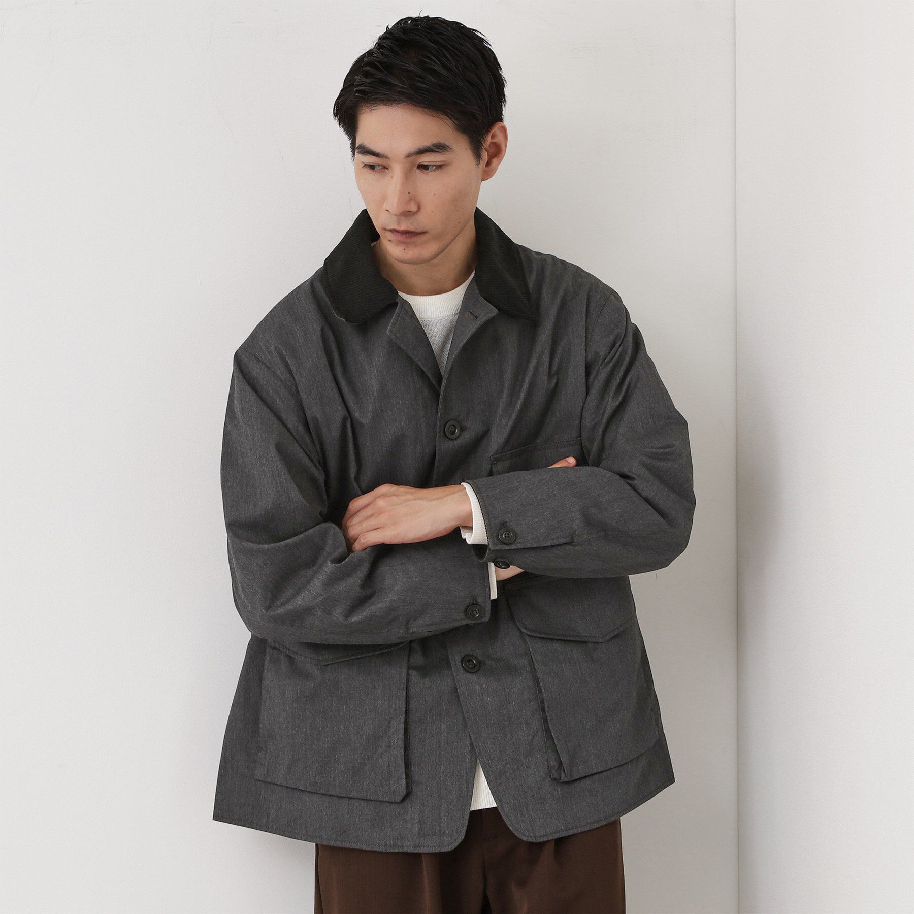 THE SHOP TK「デッキブルゾン 【手洗い可/リラックスシルエット】」|ブルゾン・スタジャン|グレー(012)