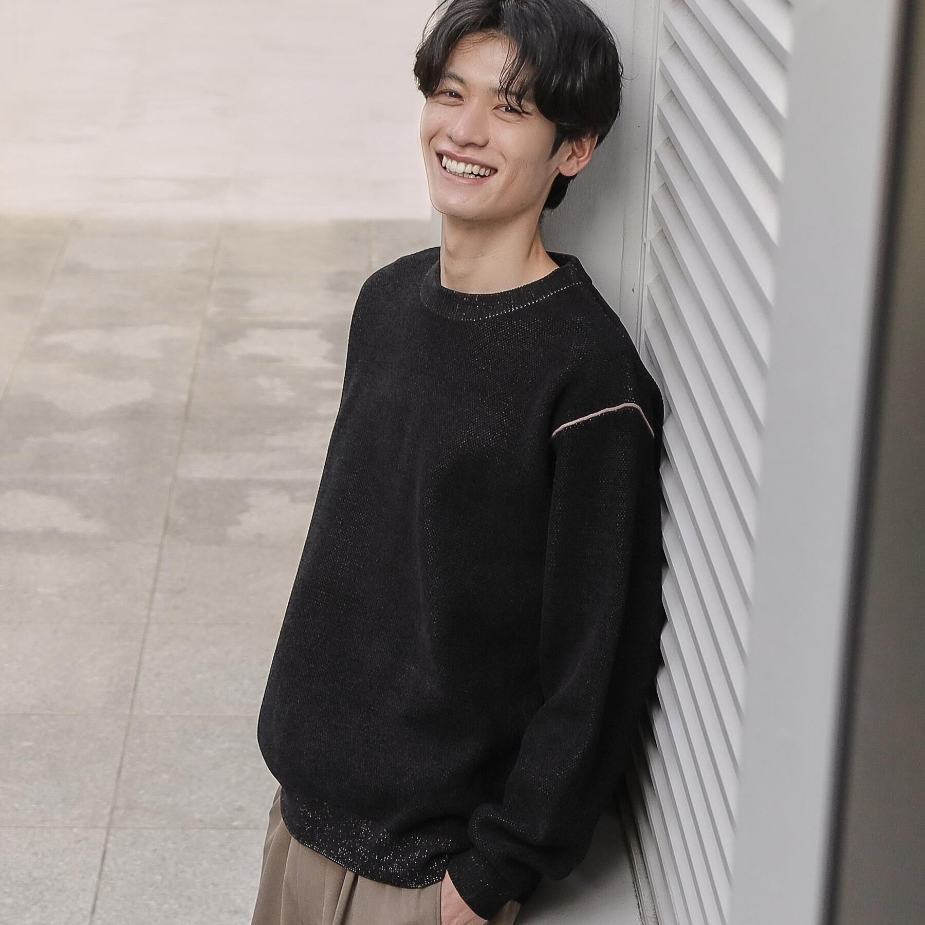 THE SHOP TK「【大人の上品カジュアルを叶える】ハグするニット 洗濯機OK／6色展開」|ニット・セーター|ブラック(019)