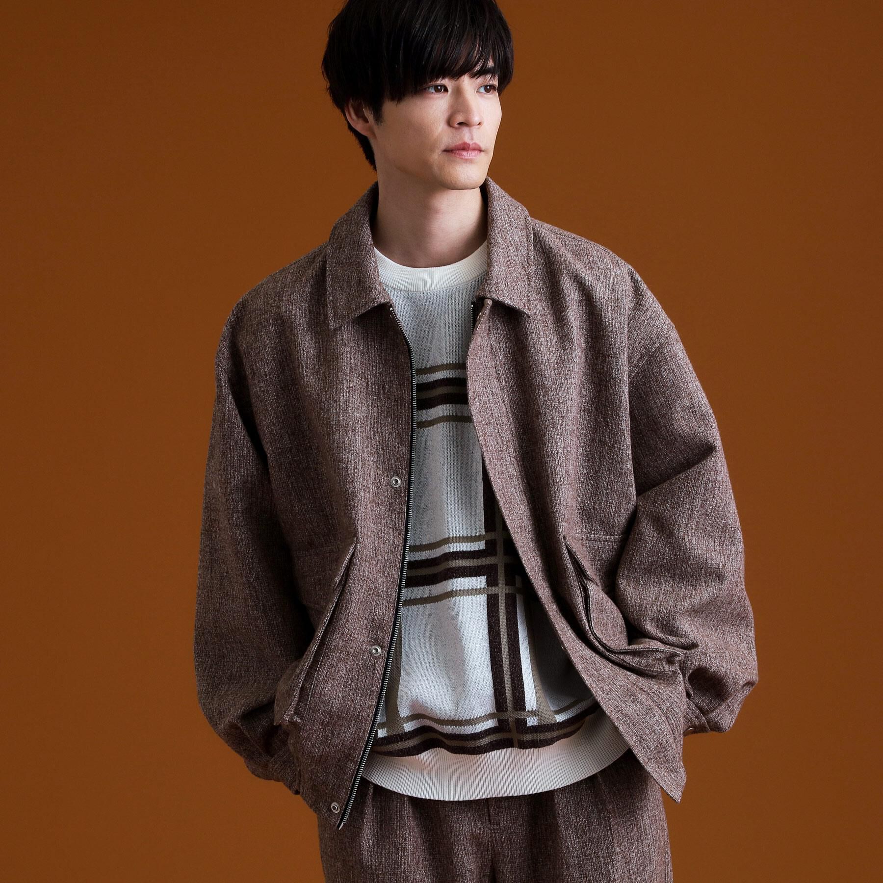 THE SHOP TK「ツイードフライトビッグブルゾン 【洗濯機OK／セットアップ可】」|ブルゾン・スタジャン|