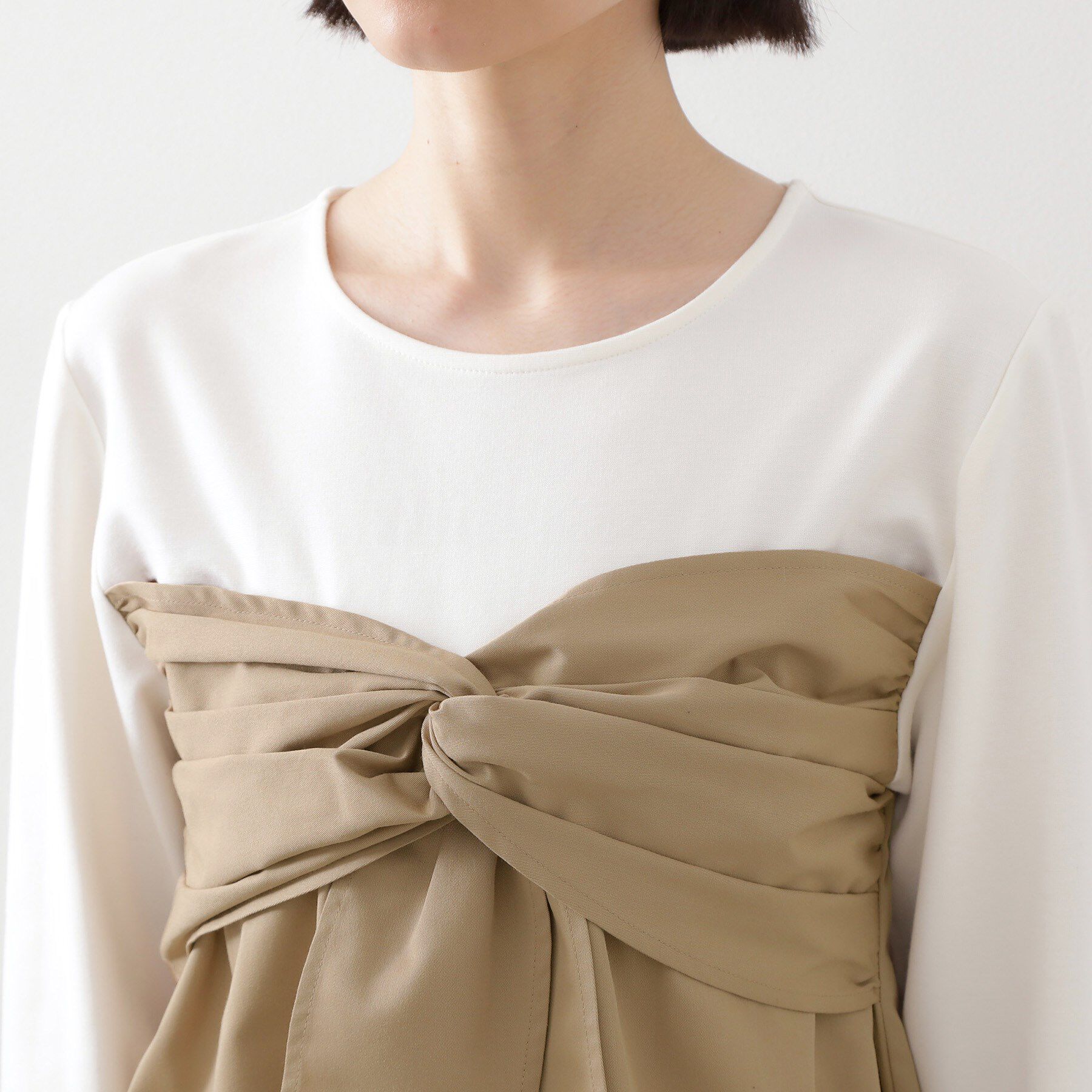 THE SHOP TK「布帛切替カットソー」|Tシャツ・カットソー|