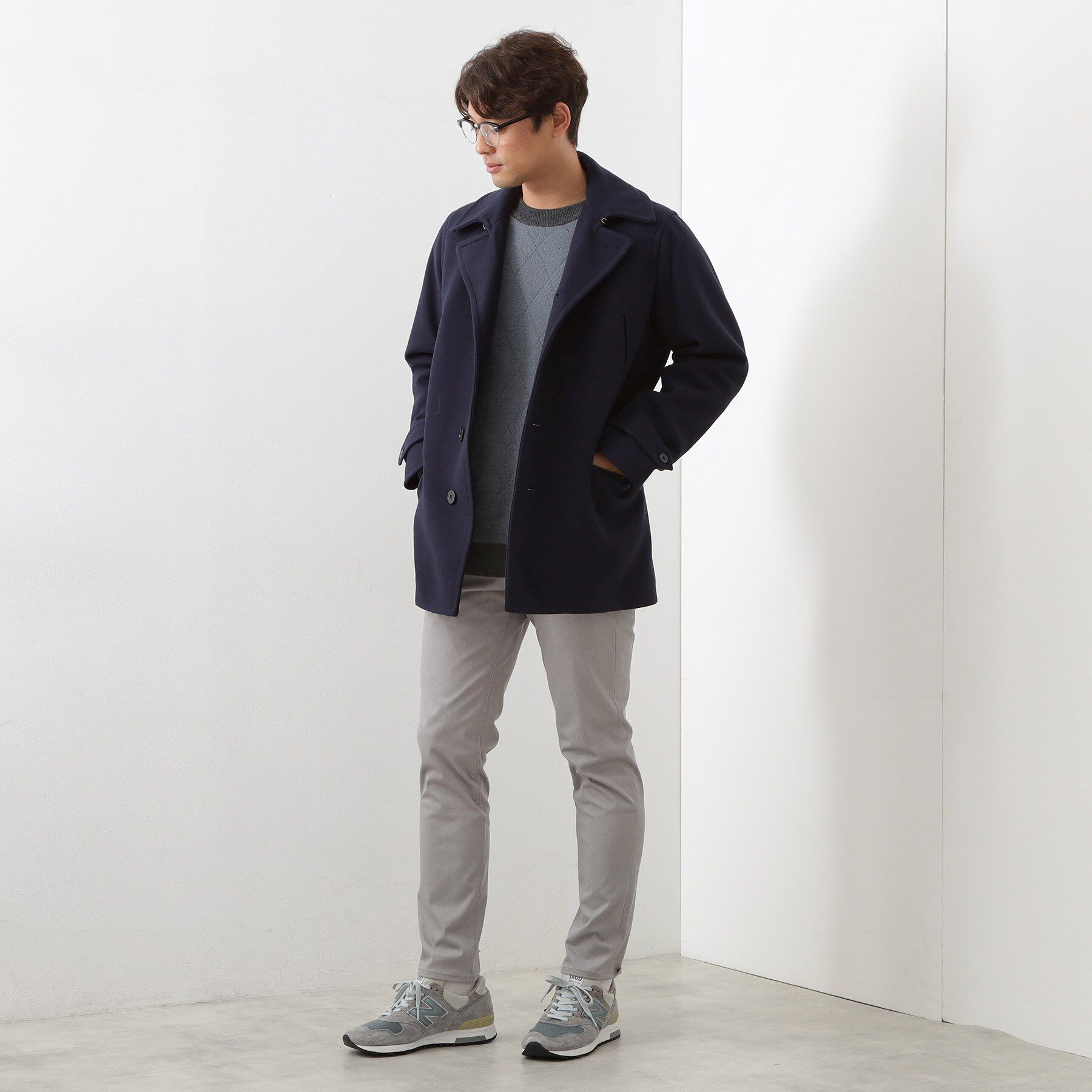 THE SHOP TK「ウーリックシングルPジャケット」|ピーコート|