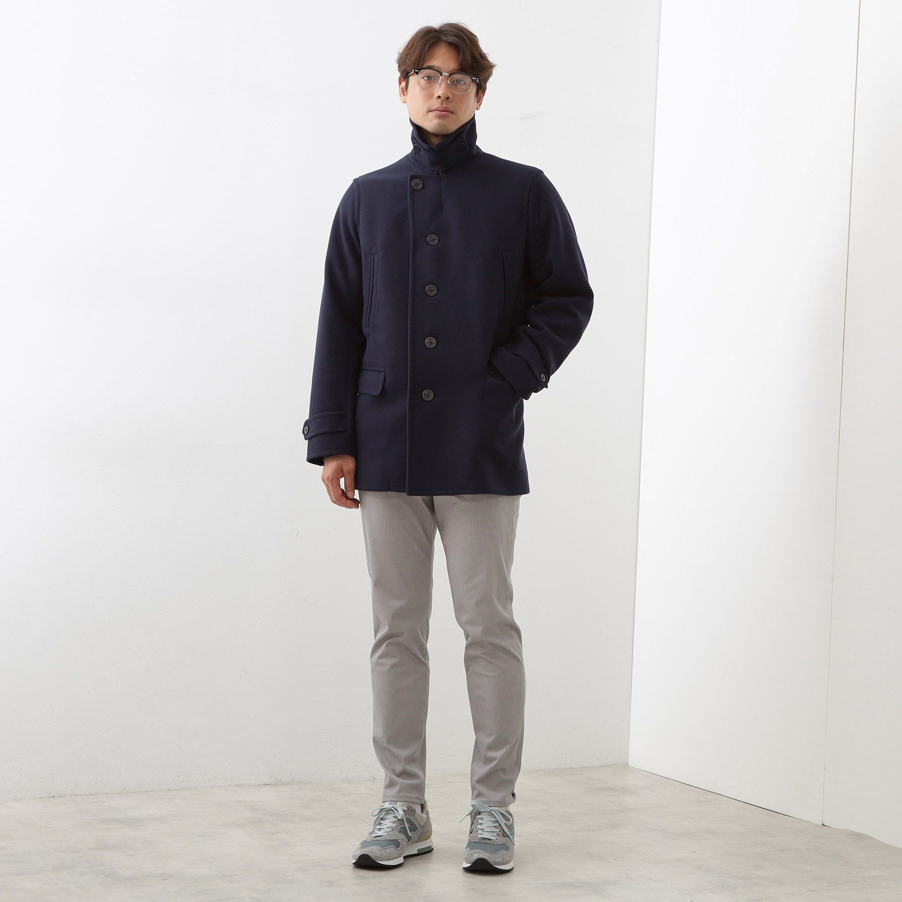 THE SHOP TK「ウーリックシングルPジャケット」|ピーコート|