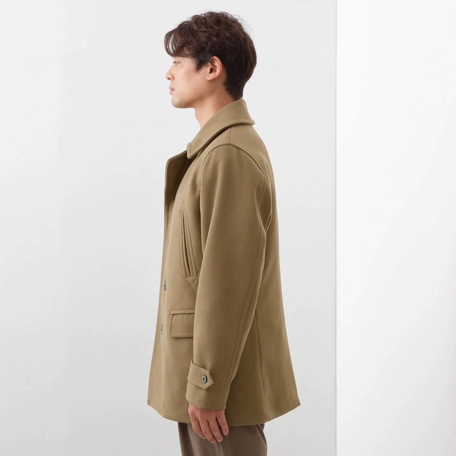 THE SHOP TK「ウーリックシングルPジャケット」|ピーコート|