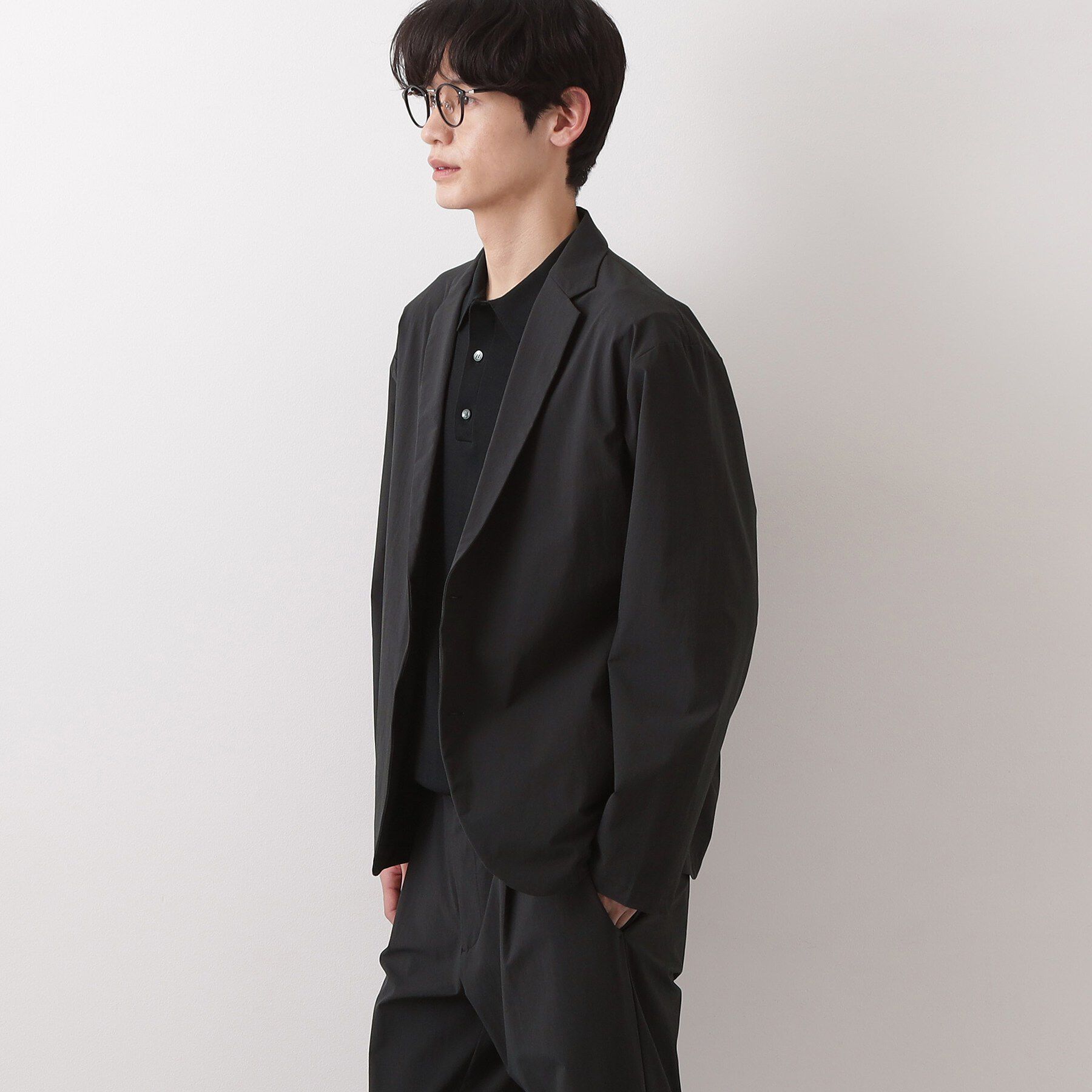 THE SHOP TK「《KURO》コーデュラナイロン ジャケット セットアップ可／防シワ／撥水／ストレッチ」|テーラードジャケット|