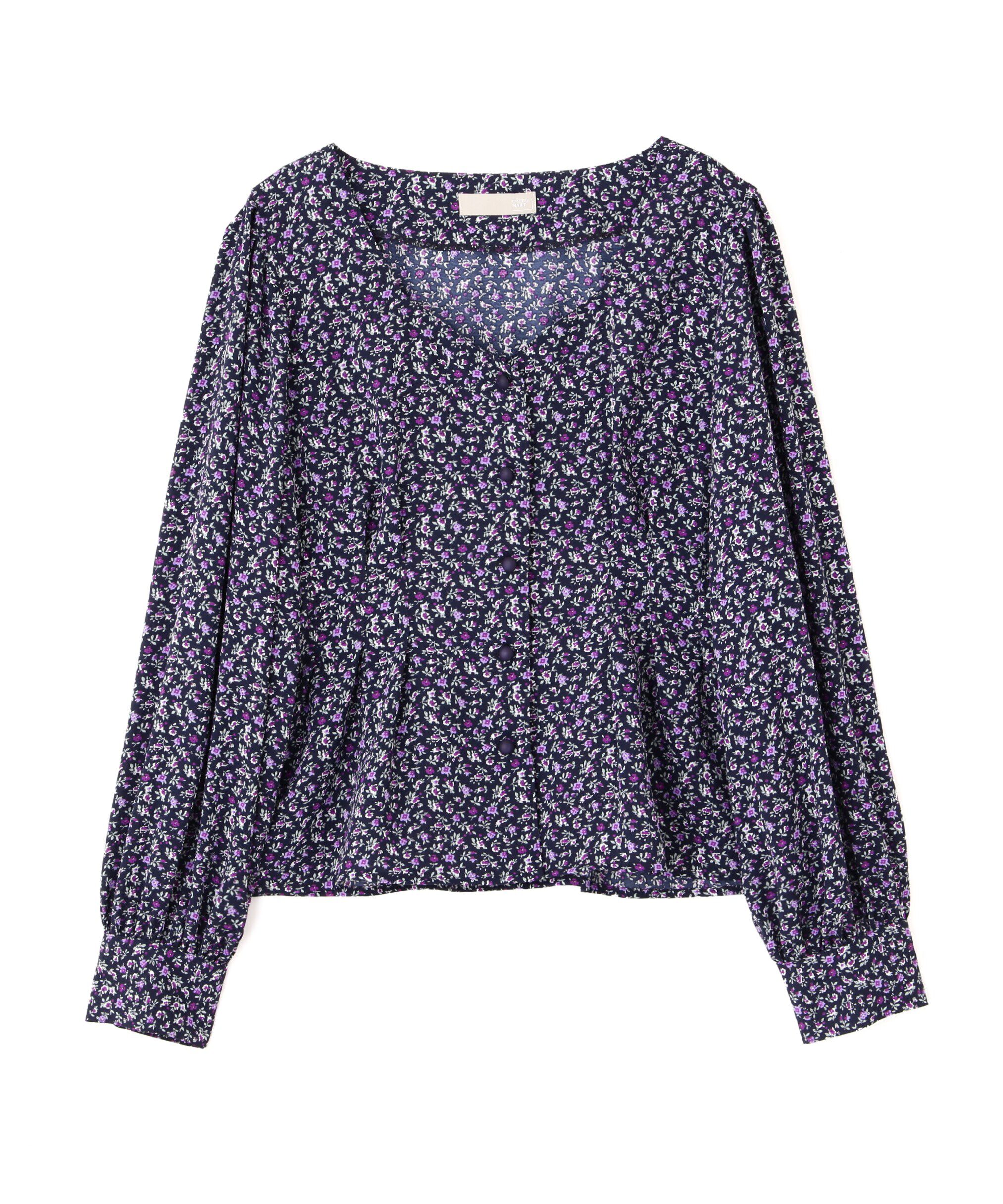  「ウエストタック花柄ブラウス」|シャツ・ブラウス|