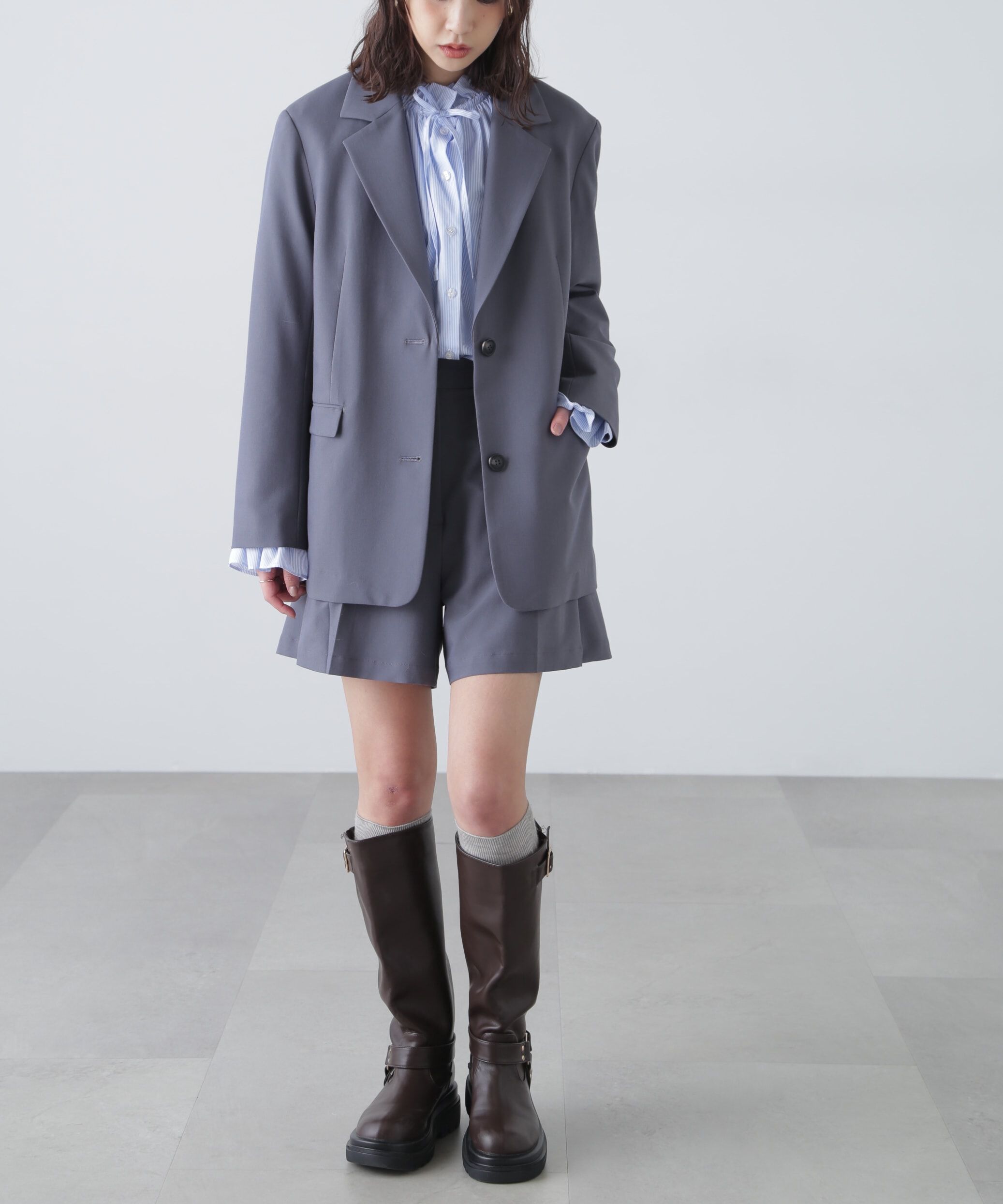  「〈セットアップ対応〉オーバーサイズジャケット」|ブルゾン・スタジャン|