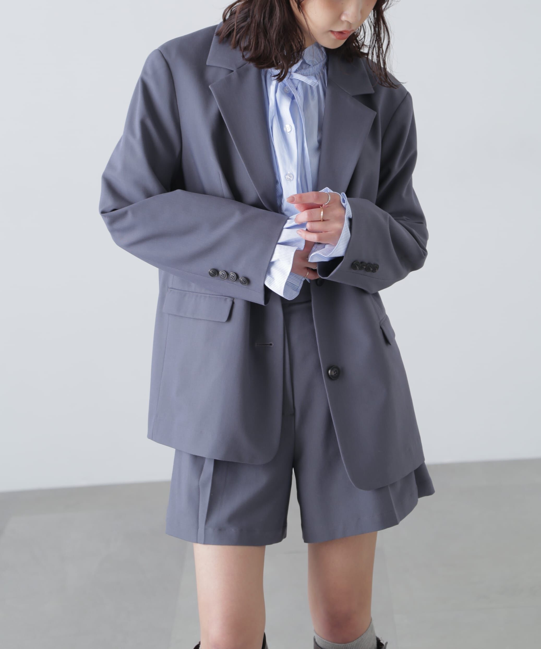  「〈セットアップ対応〉オーバーサイズジャケット」|ブルゾン・スタジャン|