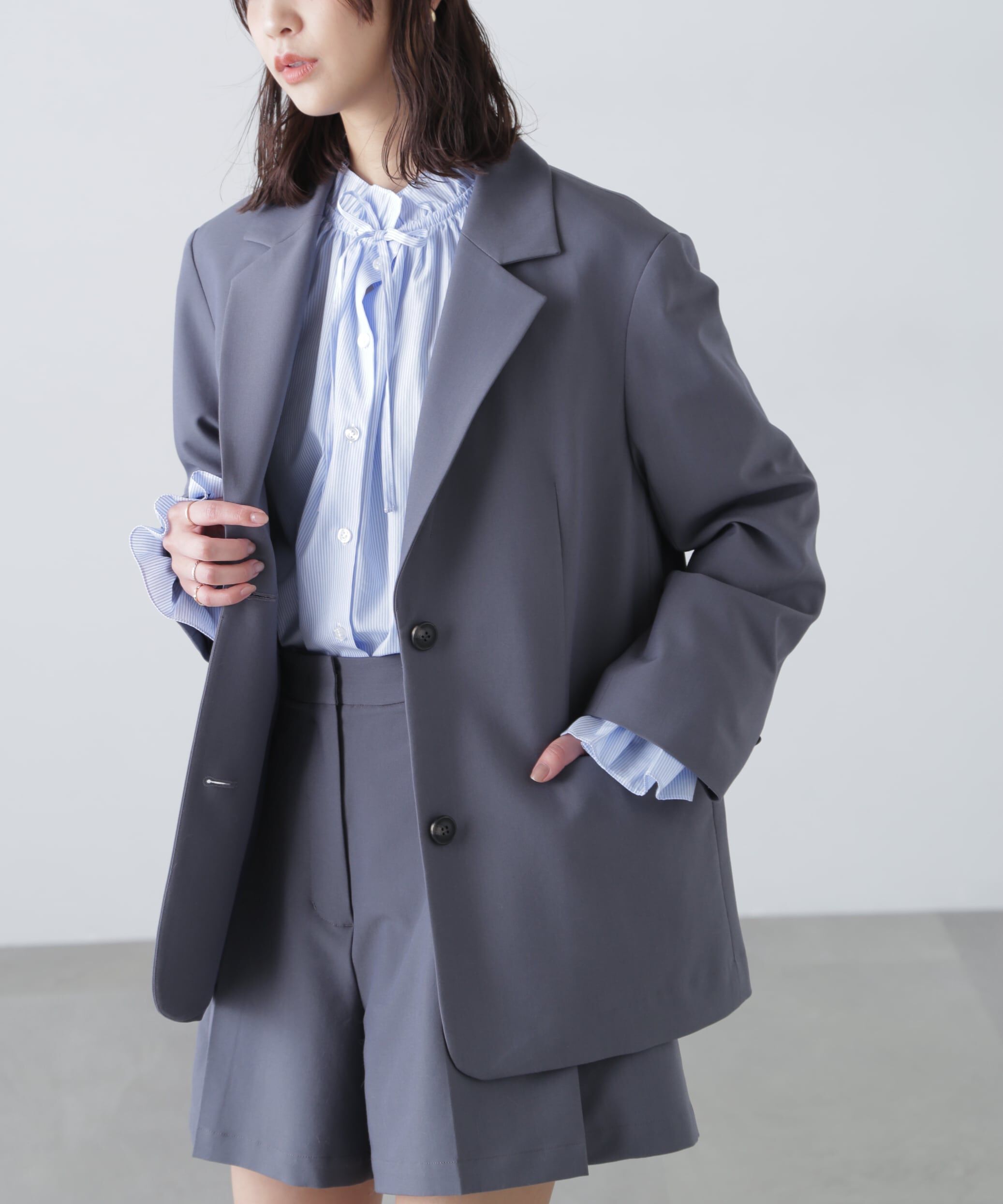  「〈セットアップ対応〉オーバーサイズジャケット」|ブルゾン・スタジャン|