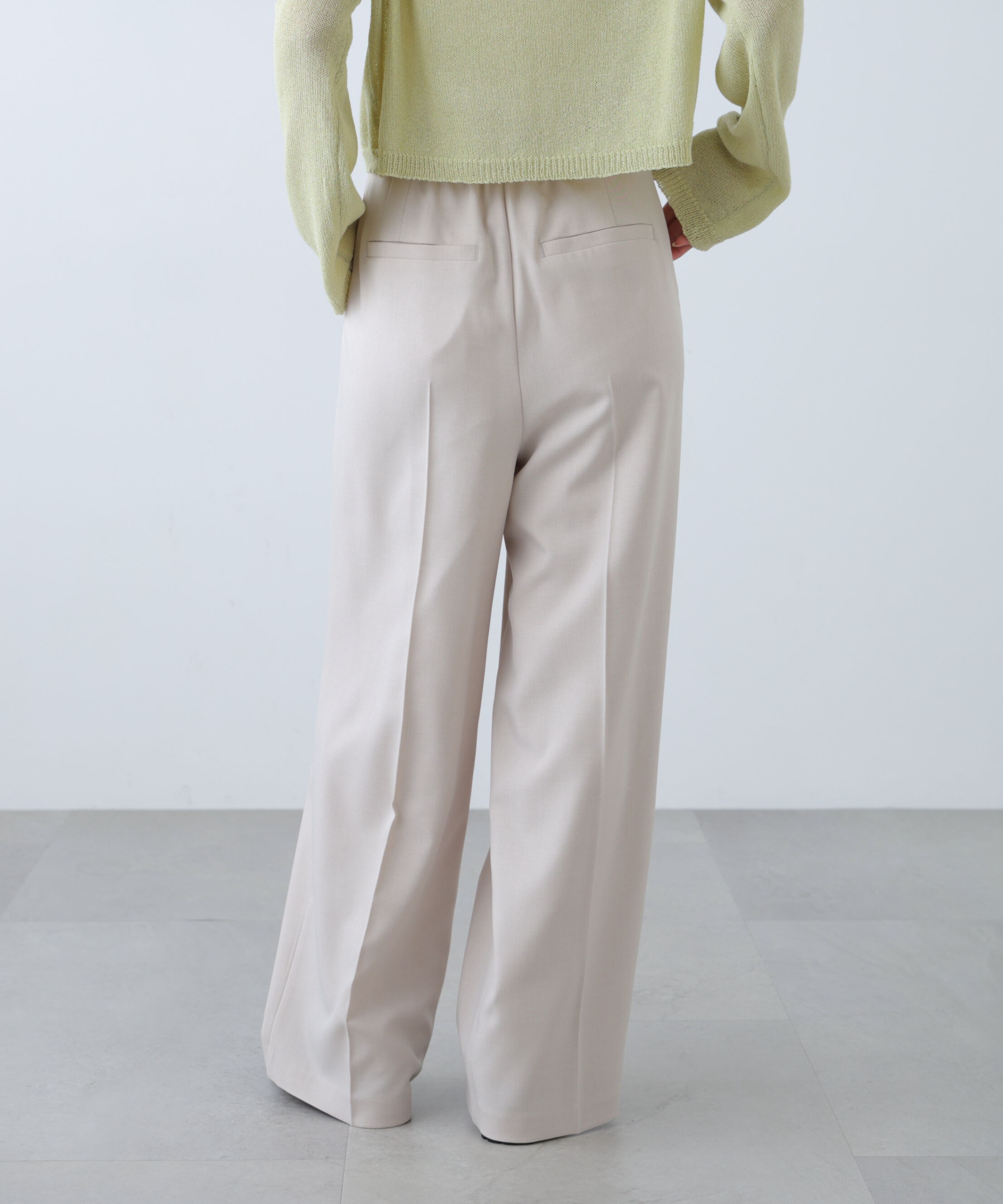  「[低身長サイズ/Sシリーズ]梳毛調合繊タックワイドパンツ」|その他|