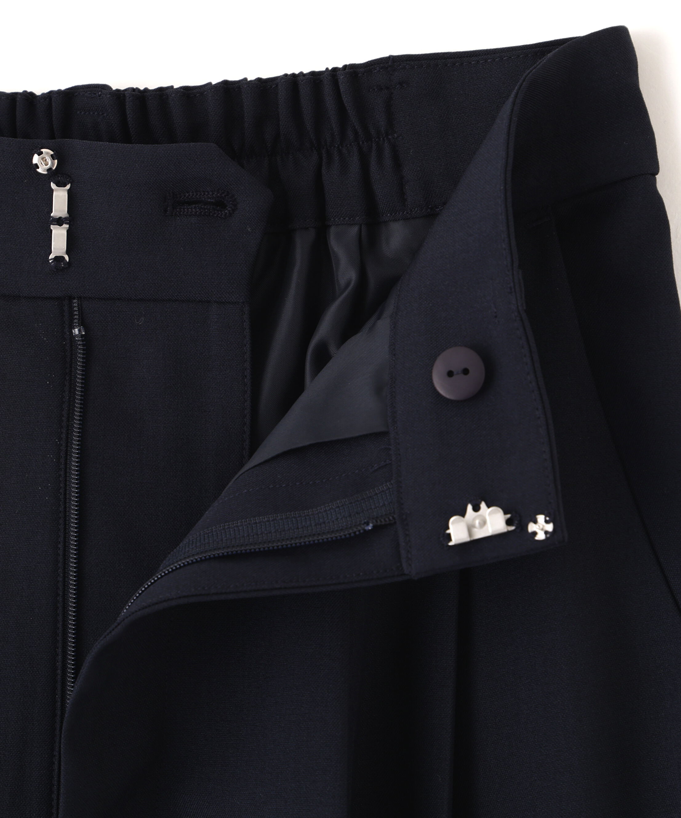  「[低身長サイズ/Sシリーズ]梳毛調合繊タックワイドパンツ」|その他|